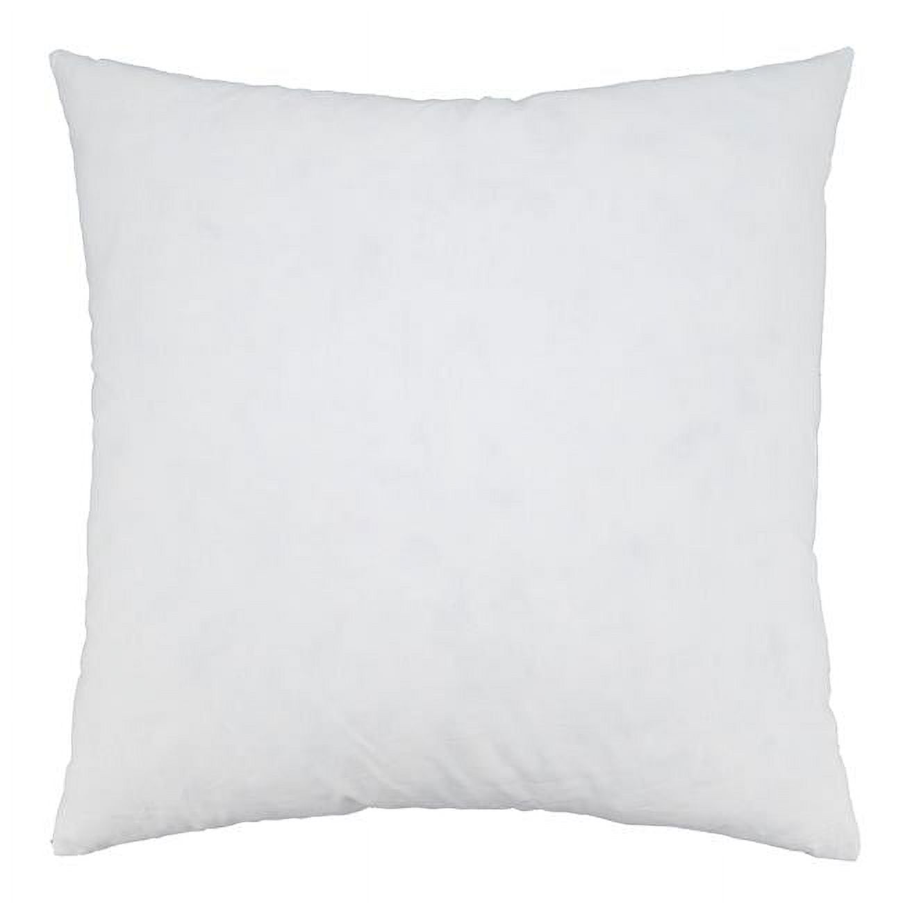 White Cotton 22" Square Feather Down Pillow Insert