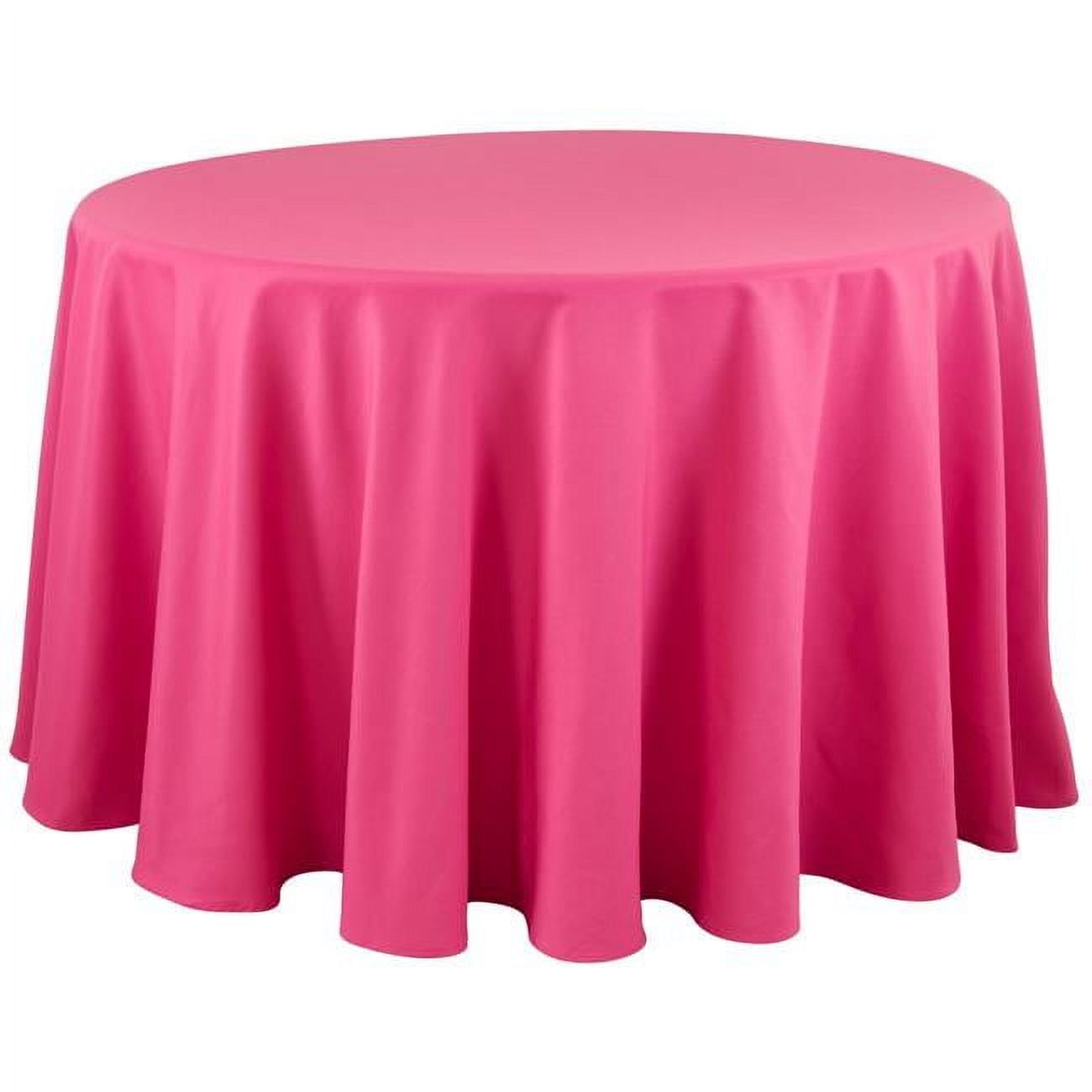 Fuchsia Round Fabric Everyday Tablecloth