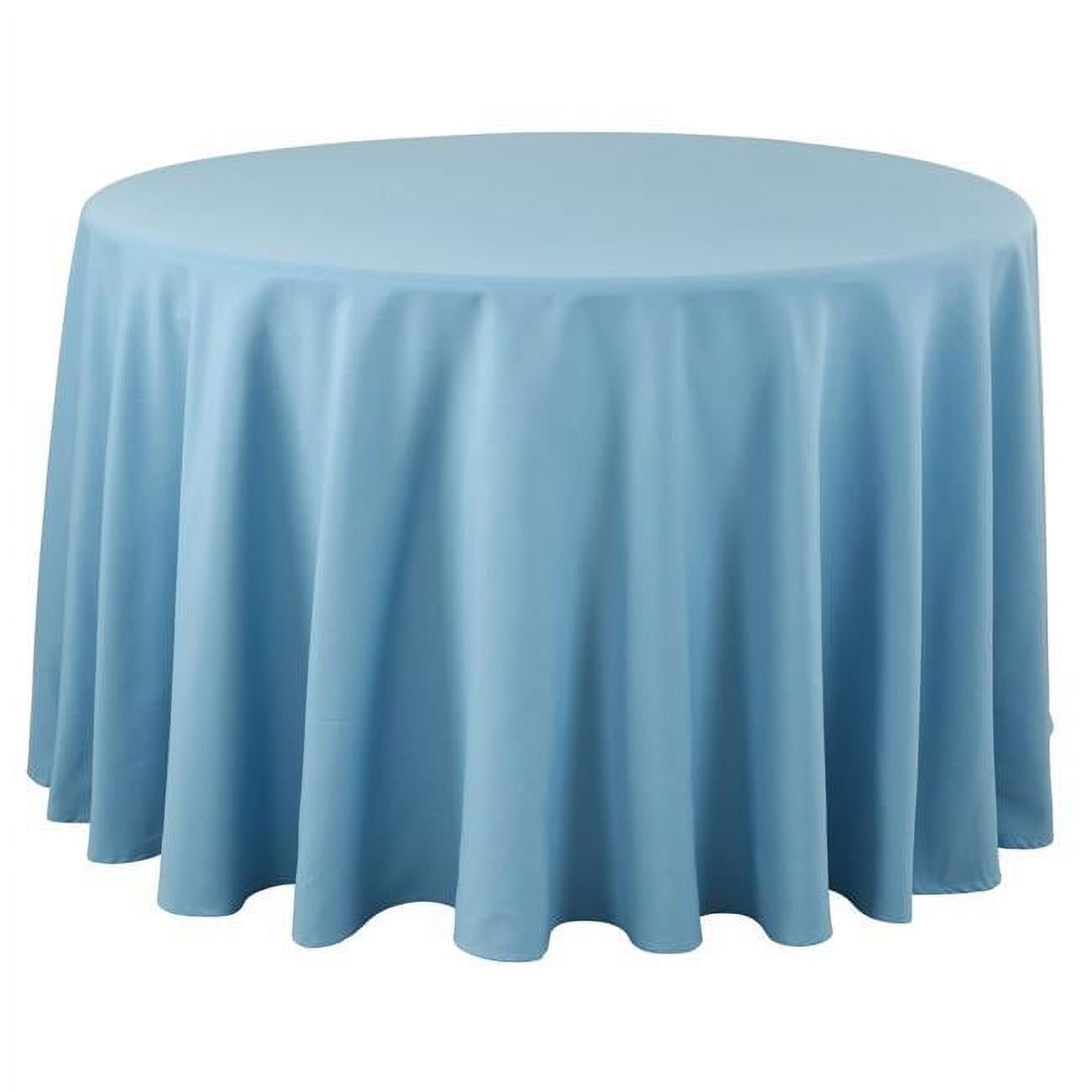 Aqua Round Fabric 72" Everyday Tablecloth