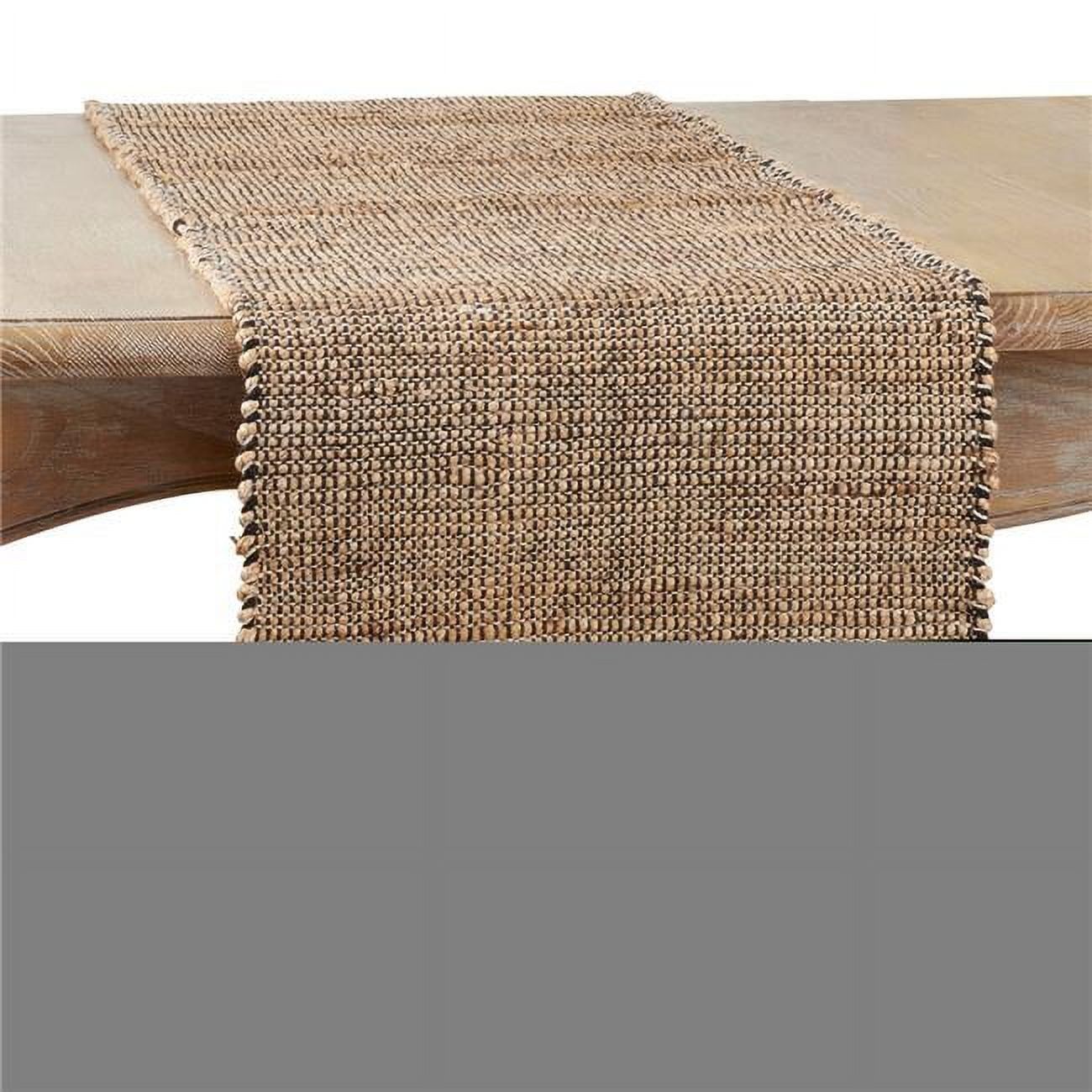 Modern Natural Jute and Cotton Fringe Table Runner