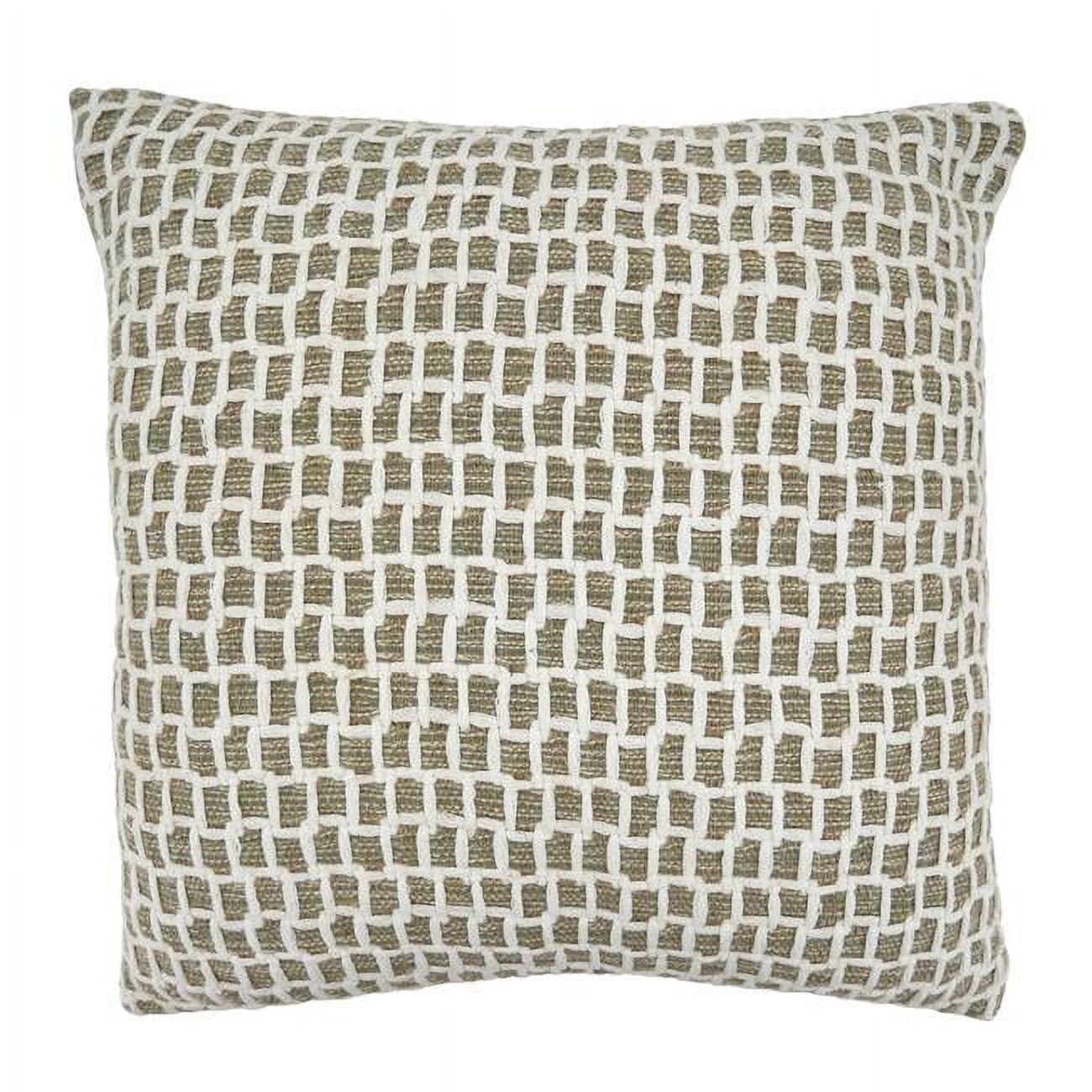 Natural Cotton Square Throw Pillow, 20" x 20"