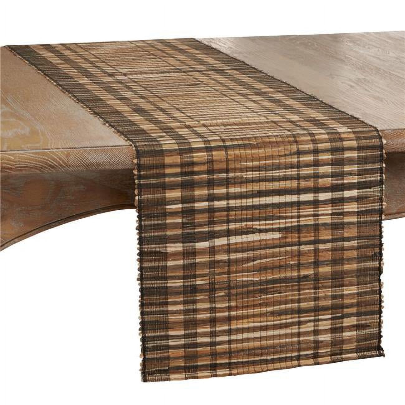 Rustic Striped Water Hyacinth Table Runner 14"x72"