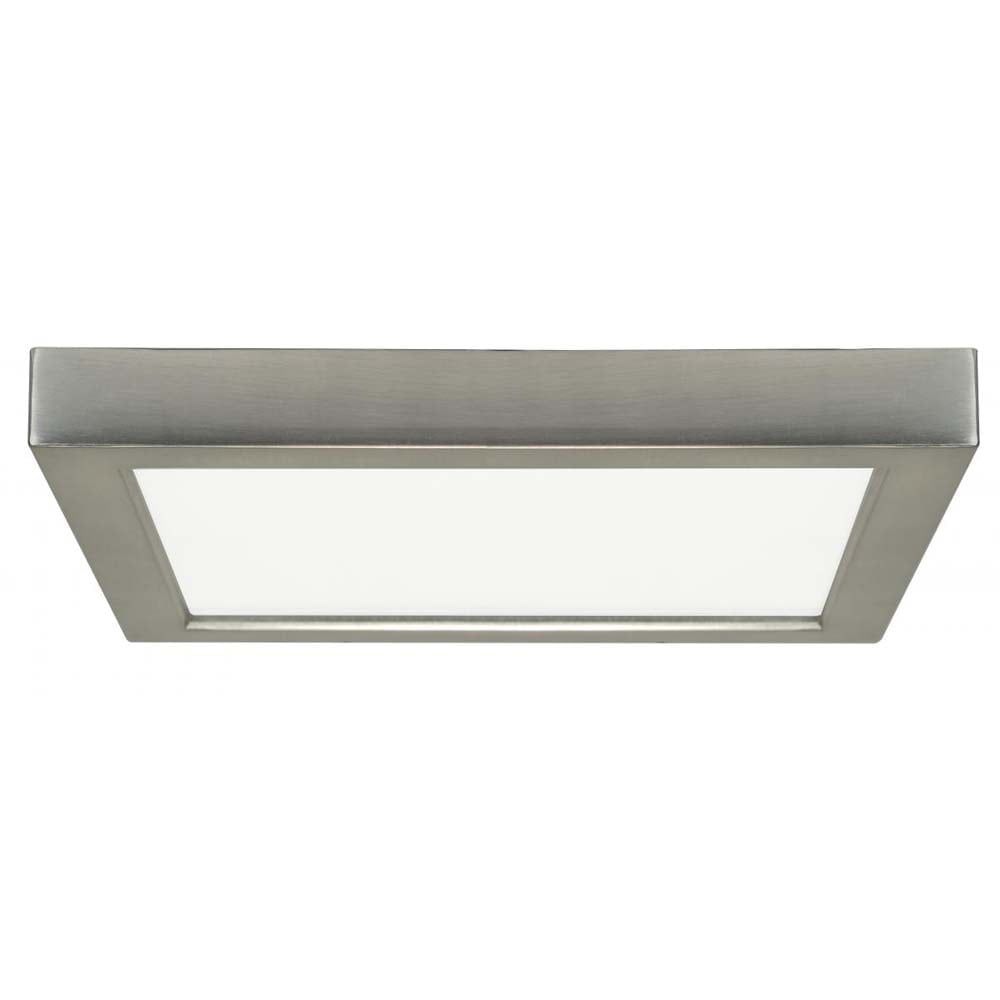 9-Inch Brushed Nickel LED Square Flush Mount Ceiling Light