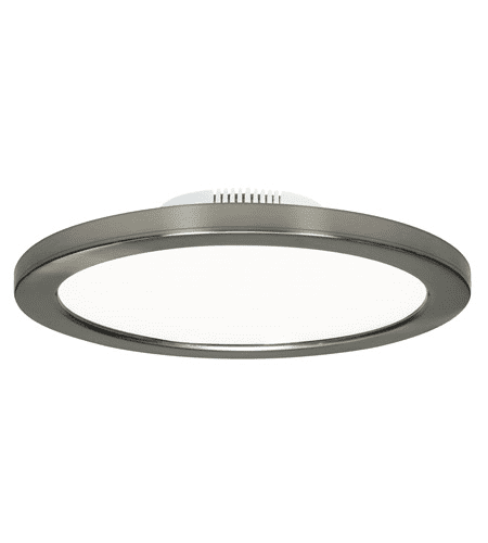 Brushed Nickel 9-Inch Round LED Flush Mount Light