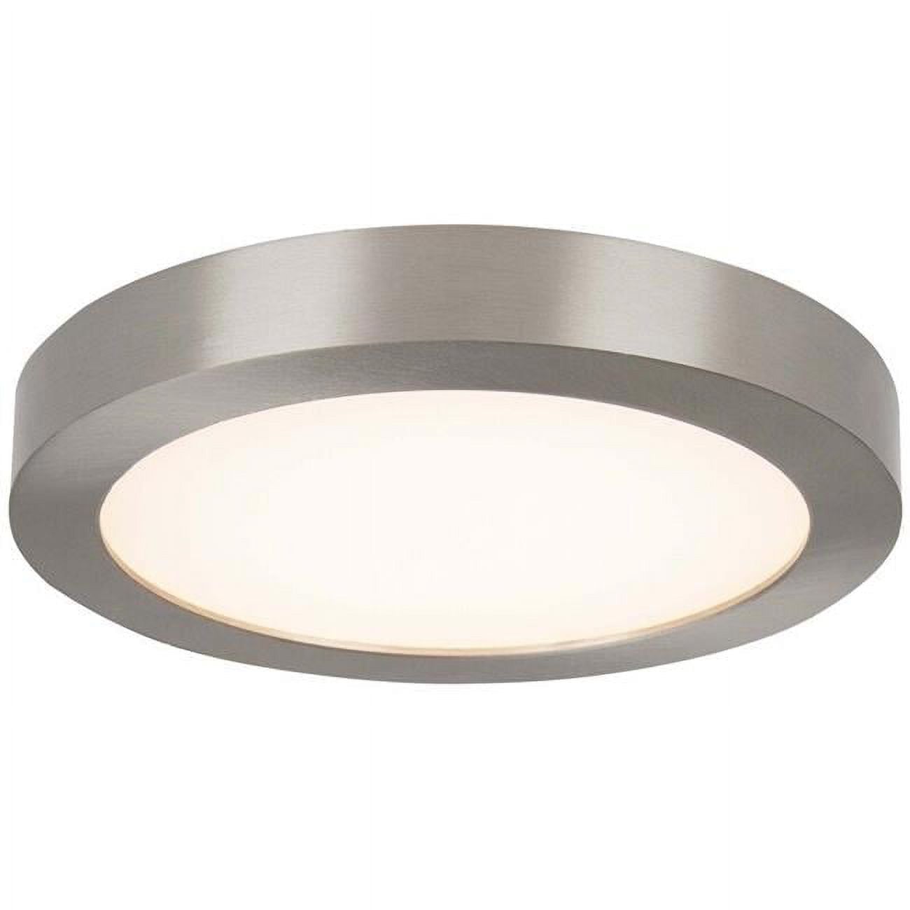 Brushed Nickel 7" Round LED Flush Mount Light