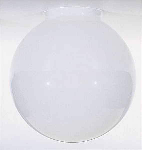 Glossy White Globe Glass Downlight Shade, 8-Inch Diameter