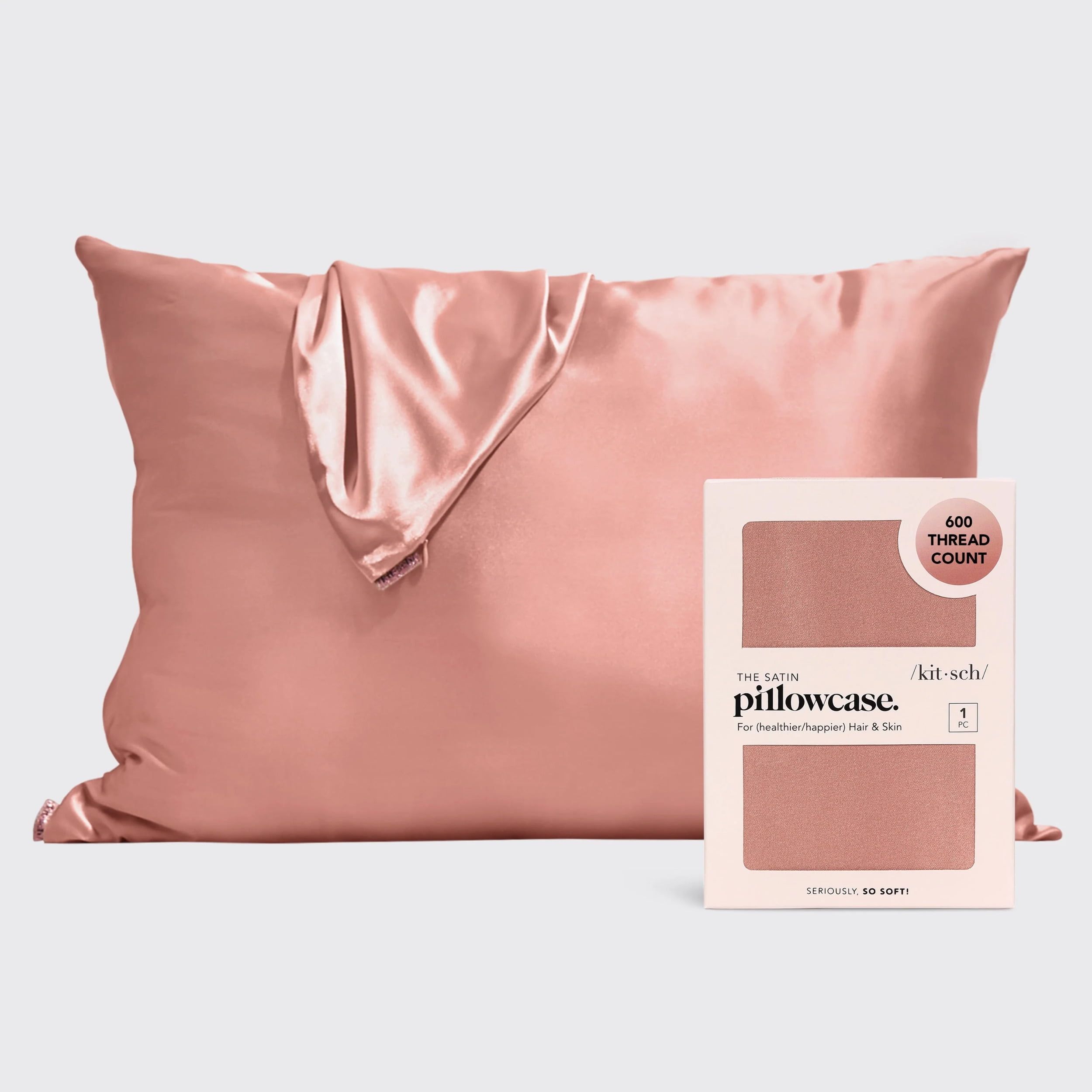 Terracotta Satin Standard/Queen Pillowcase with 600 Thread Count