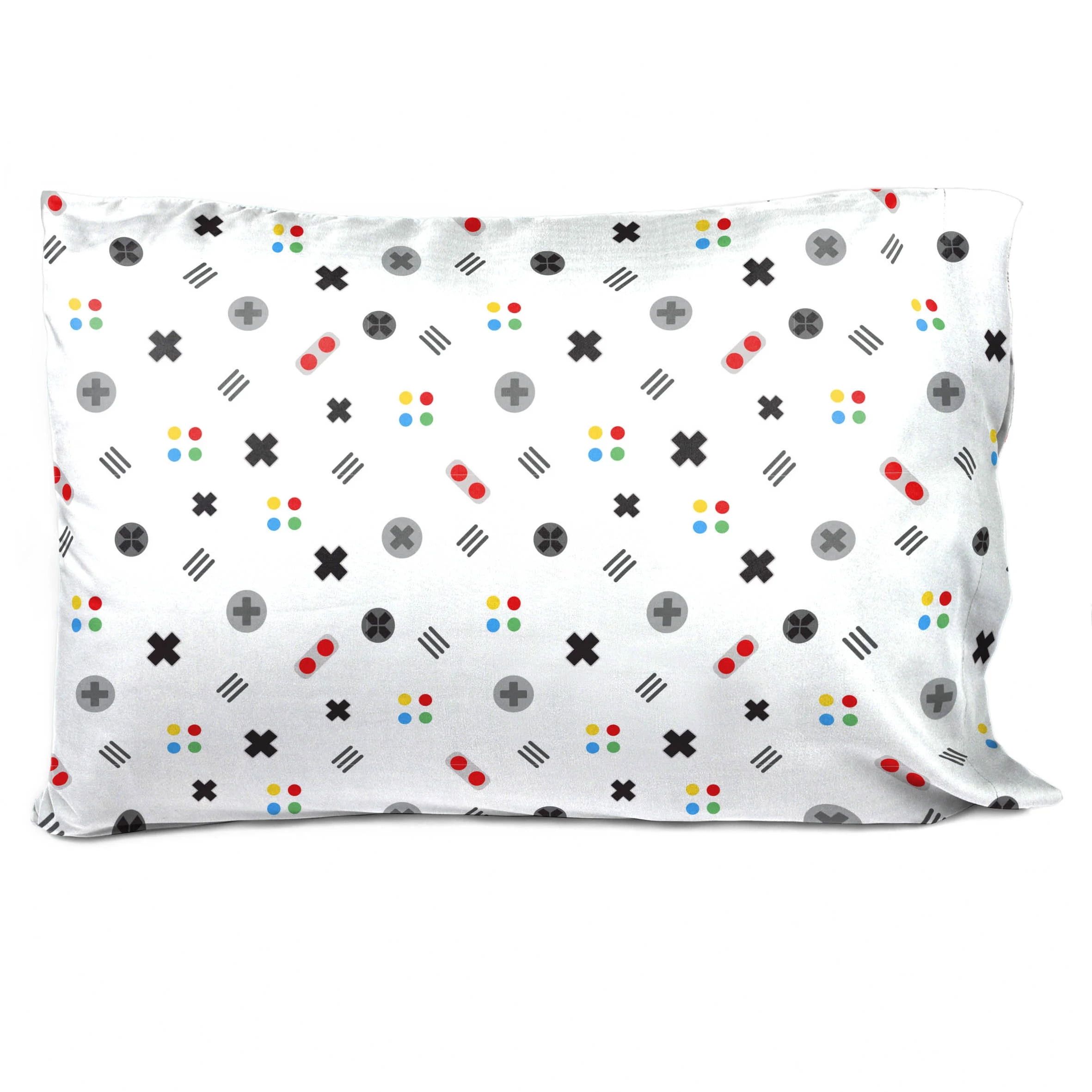 Standard Organic Cotton Black Triangles Kids Pillowcase