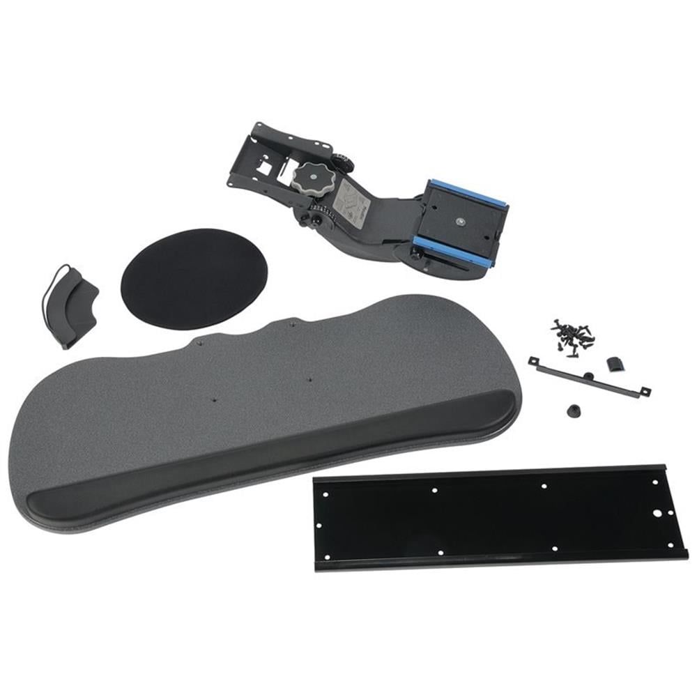 Black Adjustable Articulating Keyboard Tray with Gel Pad