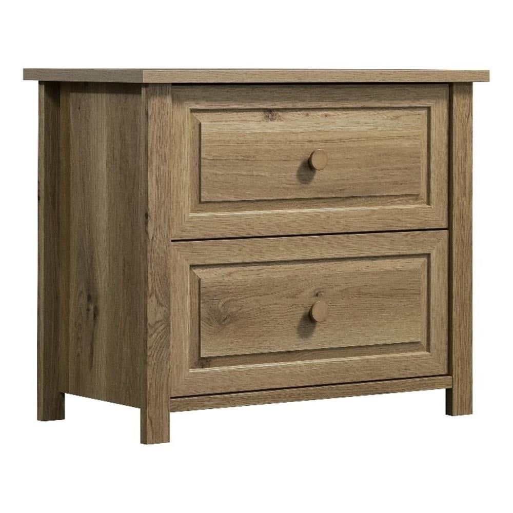 Timber Oak 2-Drawer Lockable Lateral File Cabinet