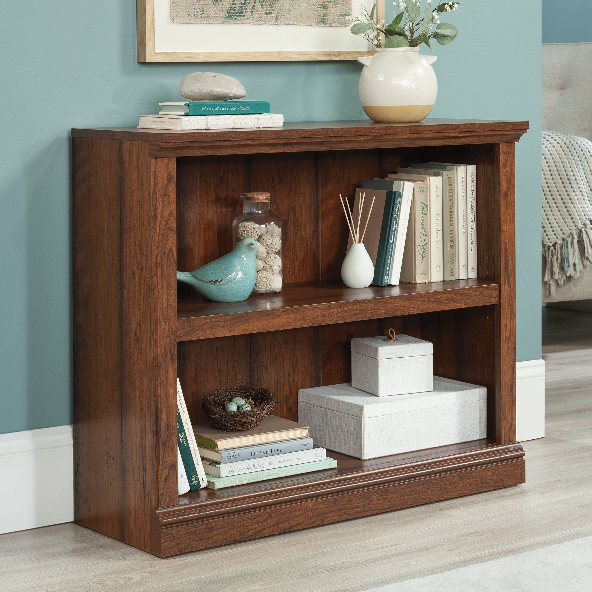 Washington Cherry 2-Shelf Adjustable Bookcase