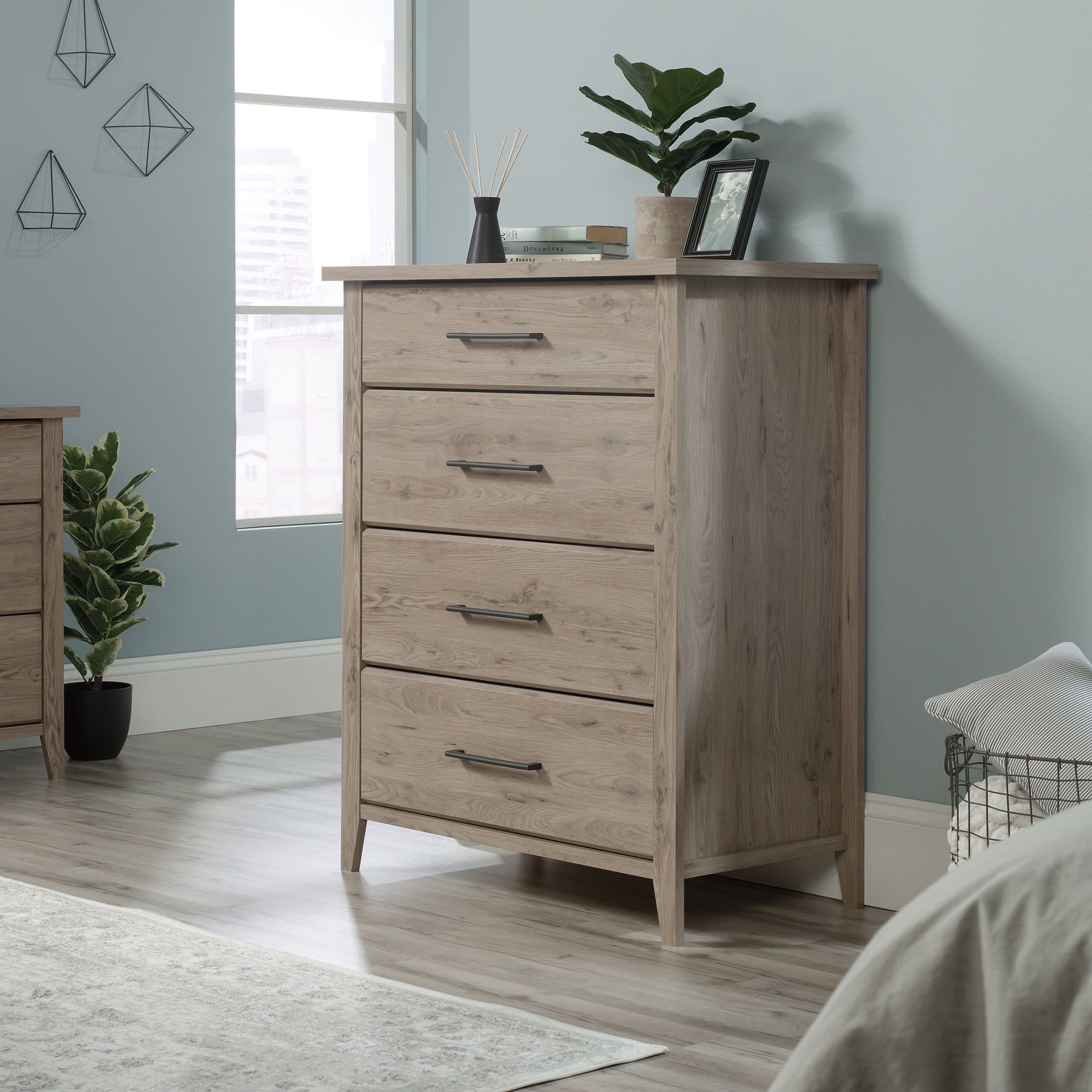 Laurel Oak 42" Vertical 4-Drawer Chest with Extra Deep Drawer