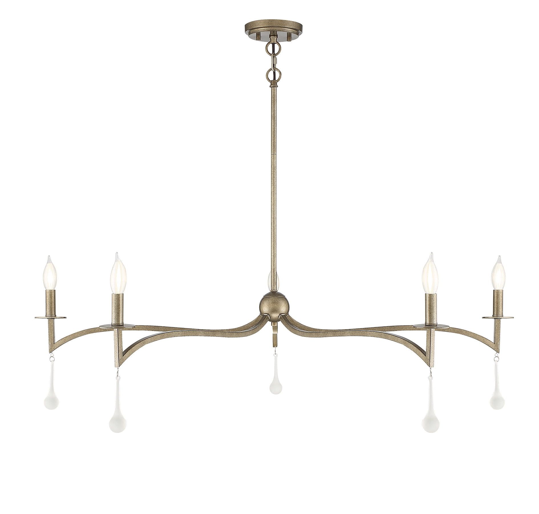 Laramie 5-Light Chelsea Gold Chandelier with Crystal Drops