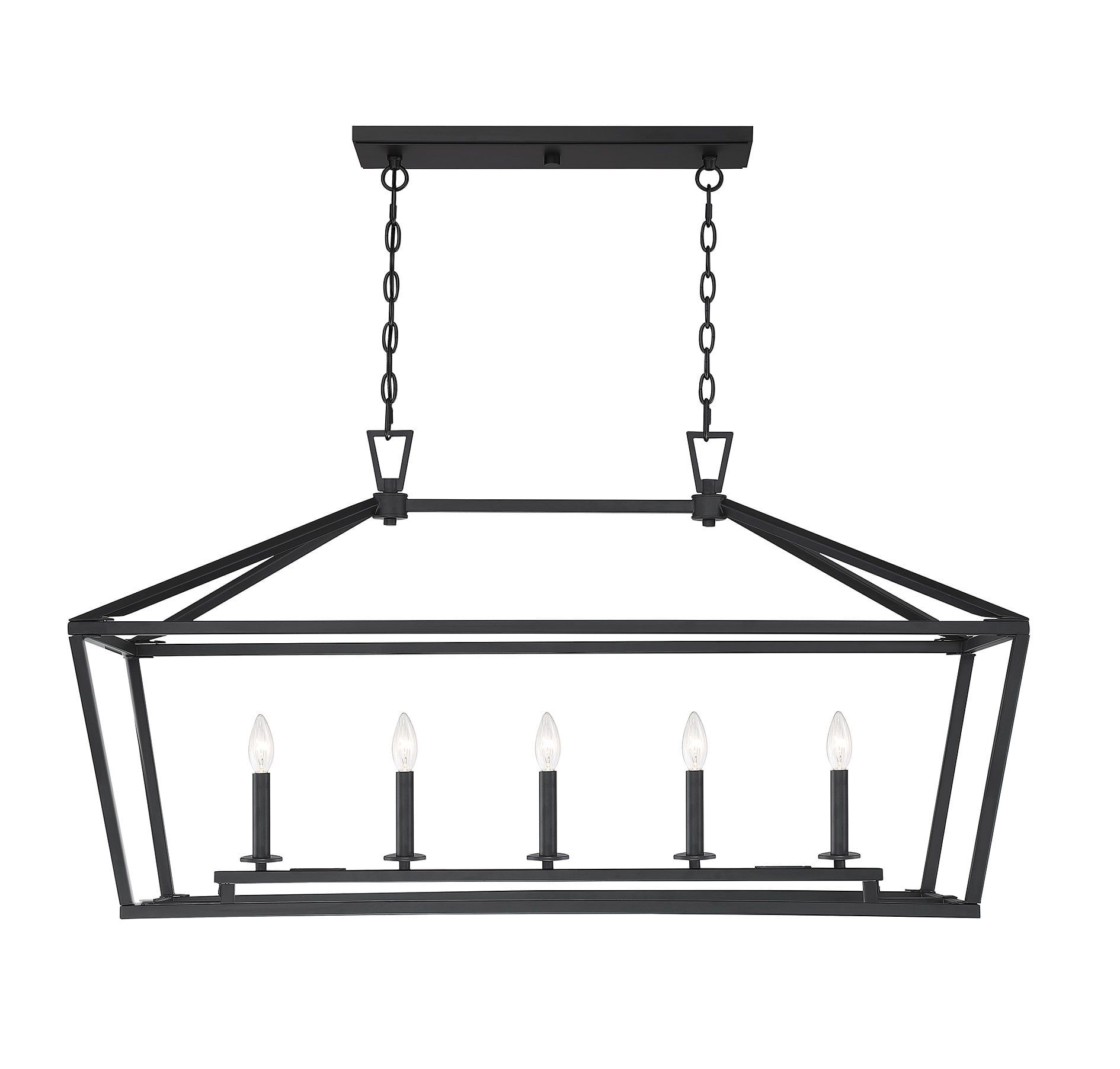 Townsend Matte Black 5-Light LED-Compatible Candle Chandelier