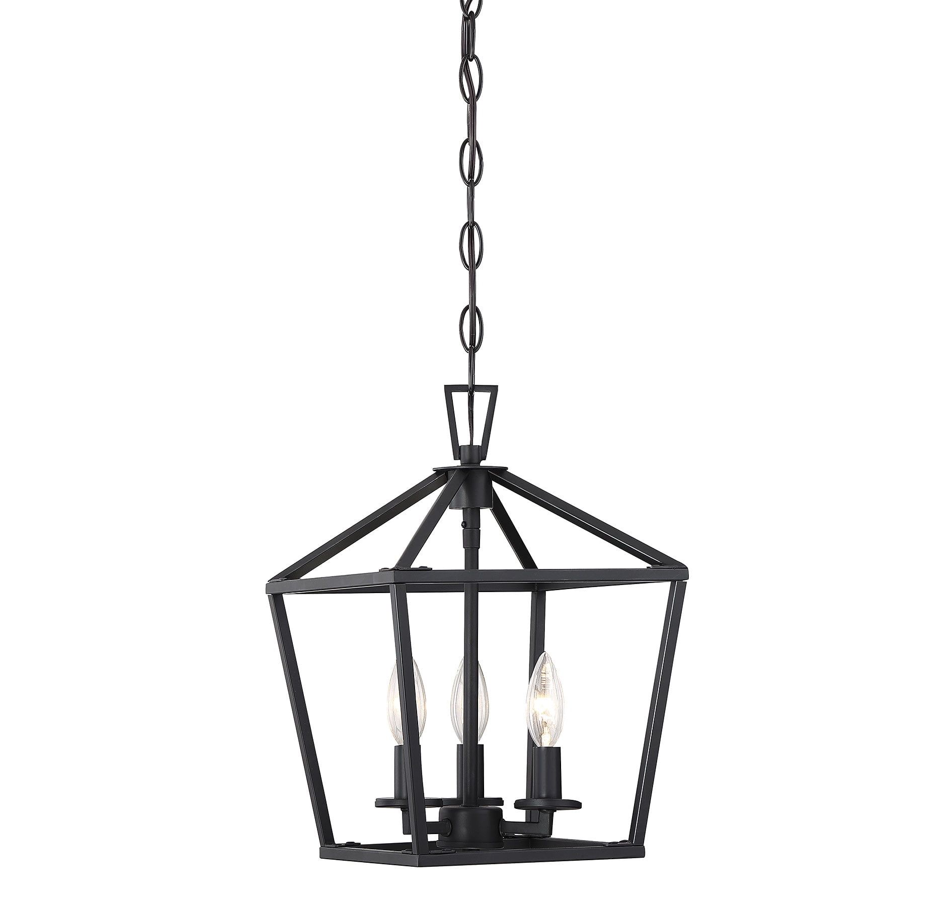 Transitional Townsend 3-Light Matte Black Foyer Pendant