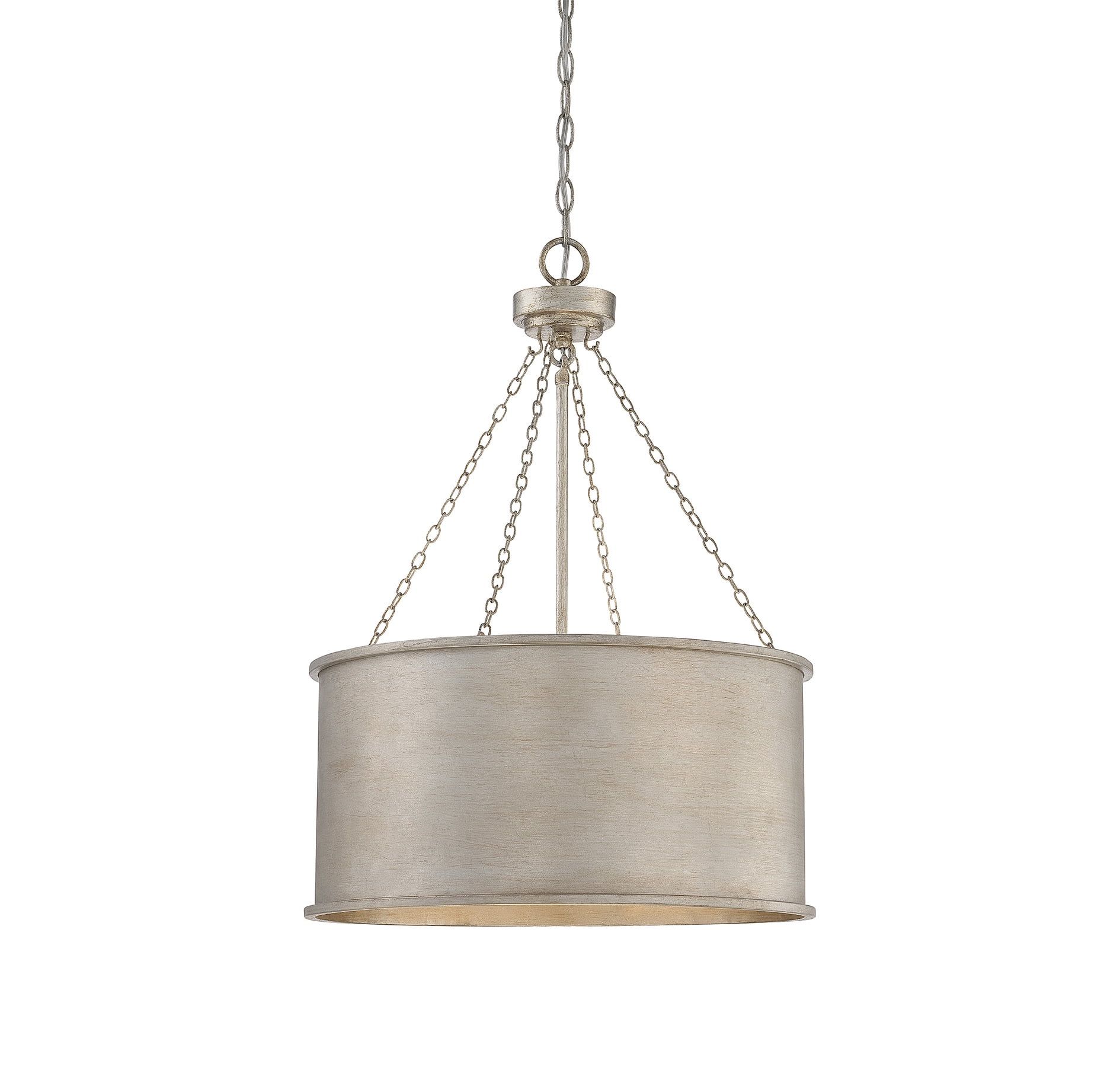 Rochester Silver Patina 4-Light Drum Pendant