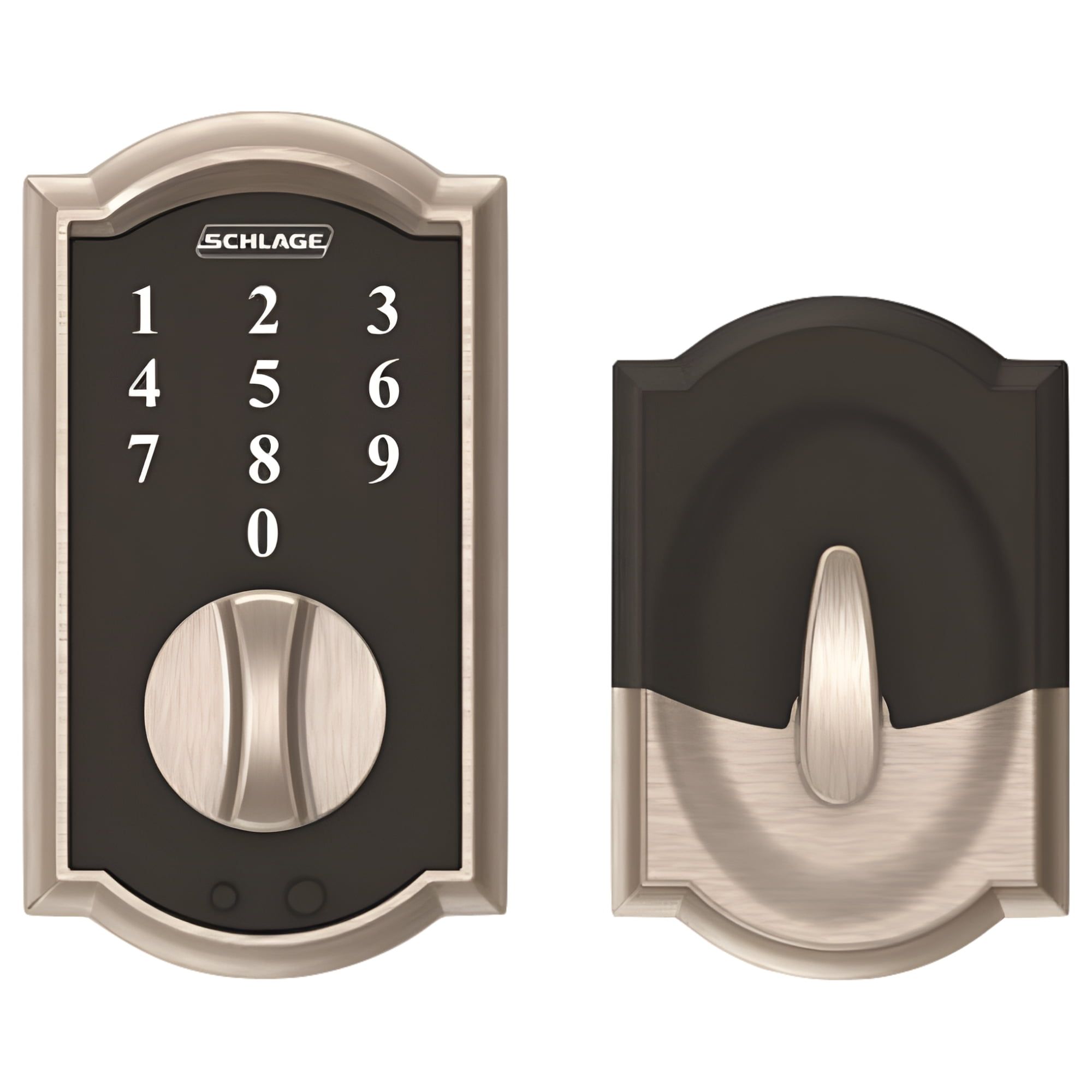 Satin Nickel Touchscreen Deadbolt for Universal Handing