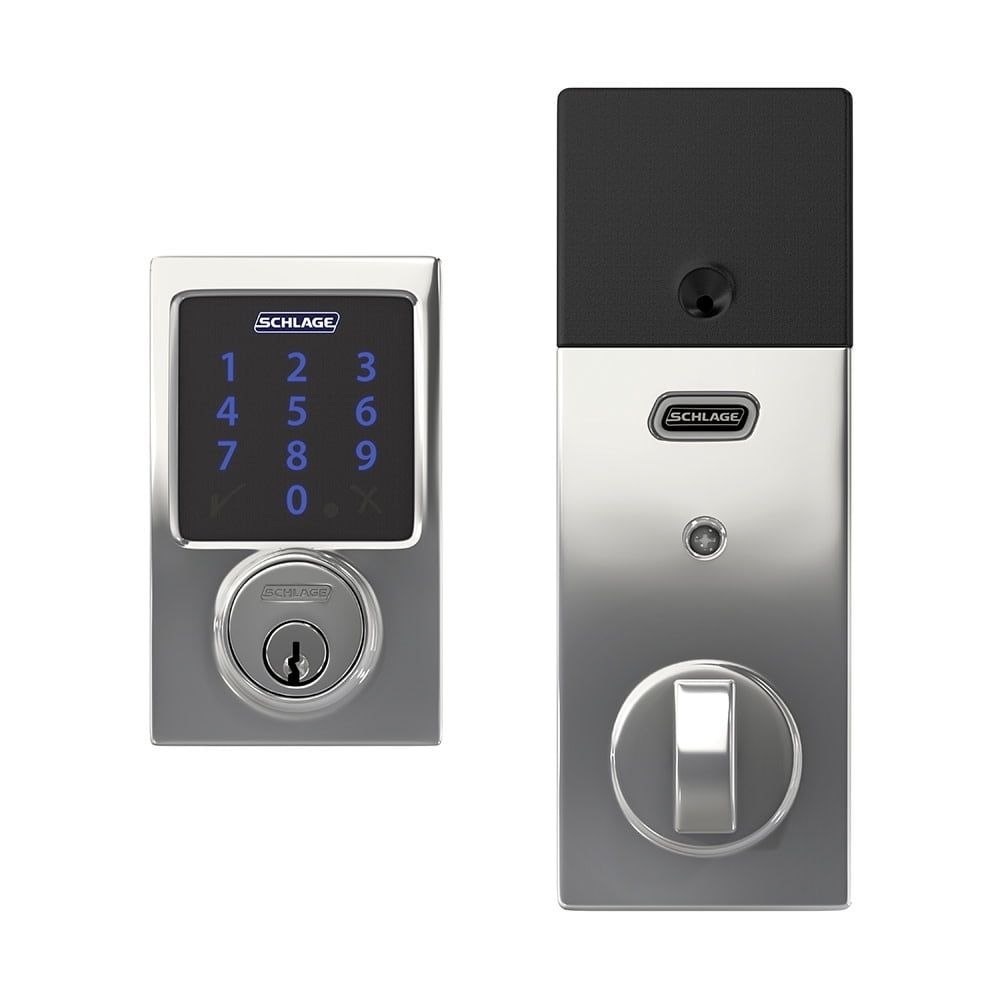 Bright Chrome Smart Electronic Deadbolt with Touchscreen Keypad