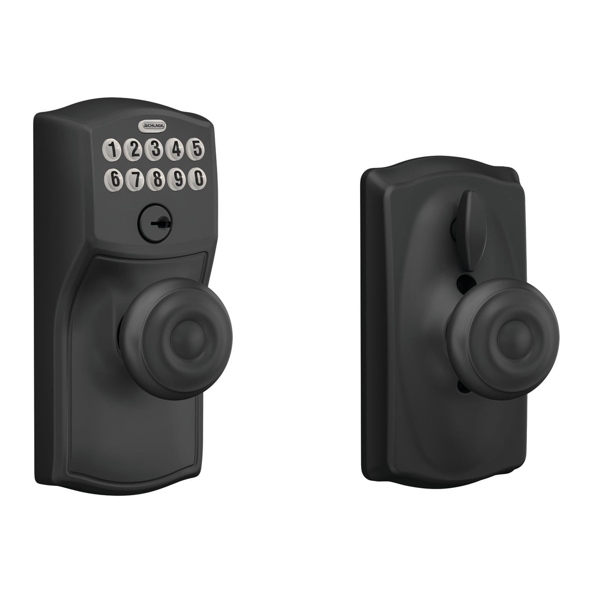 Matte Black Electronic Keypad Entry Lever Lock