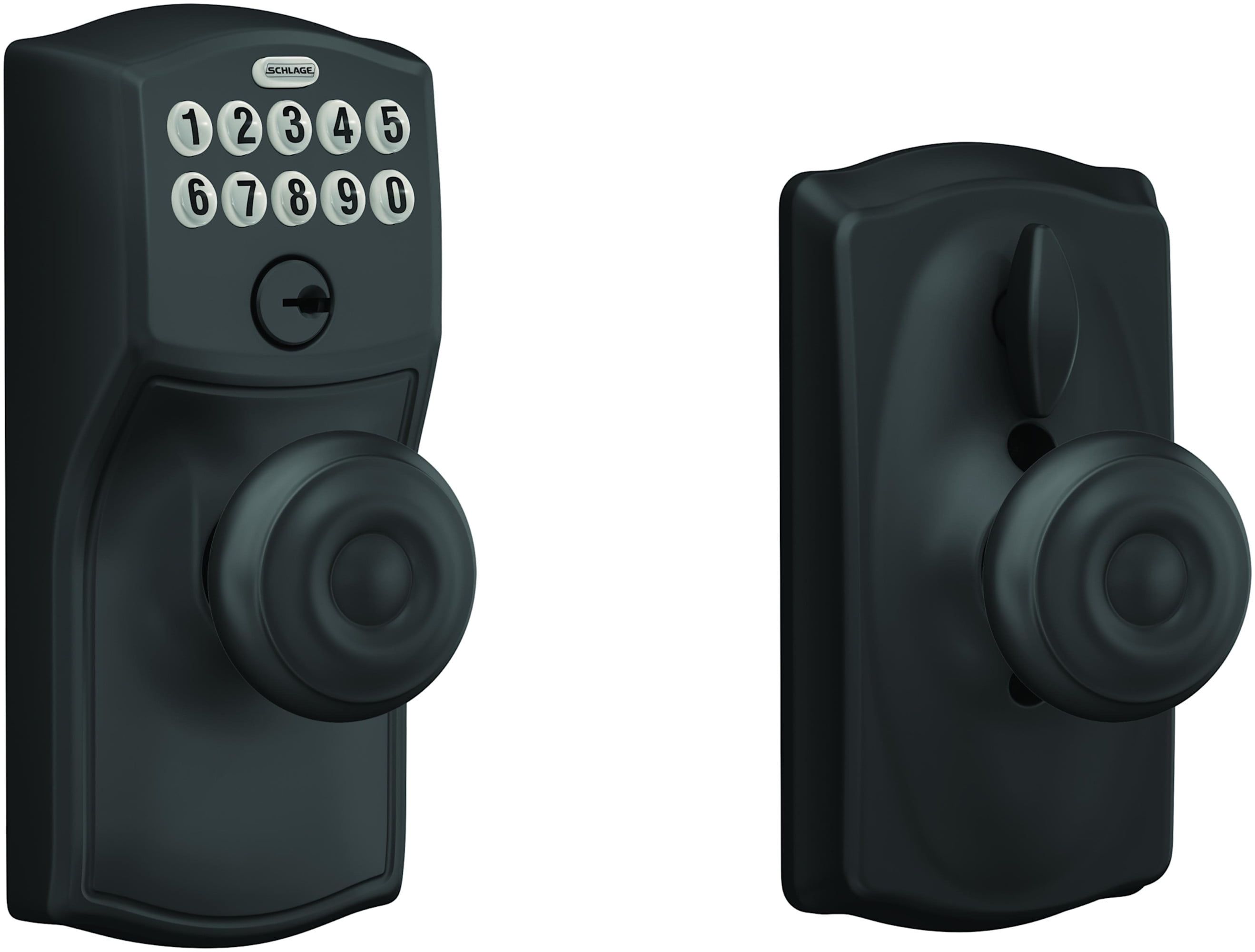 Matte Black Electronic Keypad Entry Lever Lock