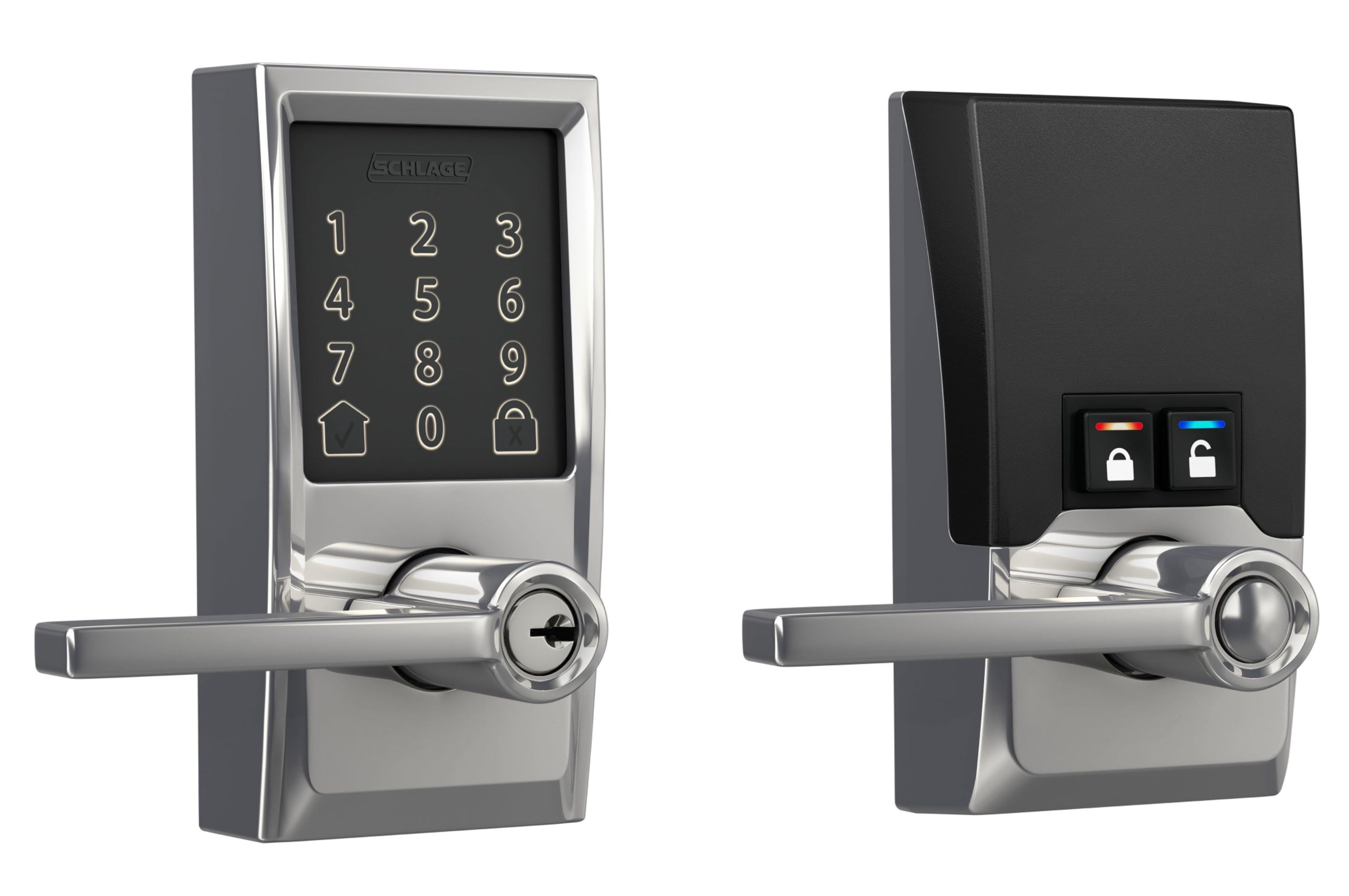 Schlage Polished Chrome WiFi Smart Keypad Door Lever