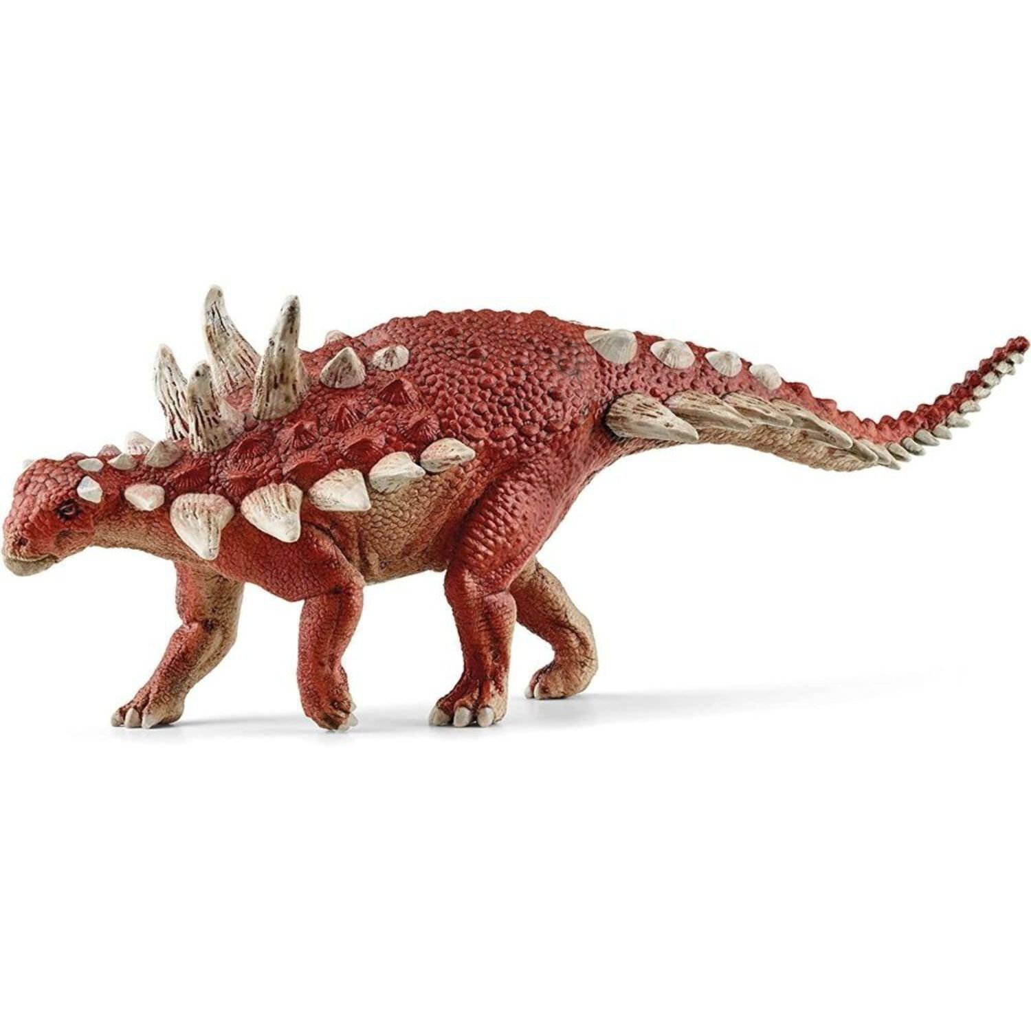 Gastonia Red and Beige Dinosaur Figurine with Spikes