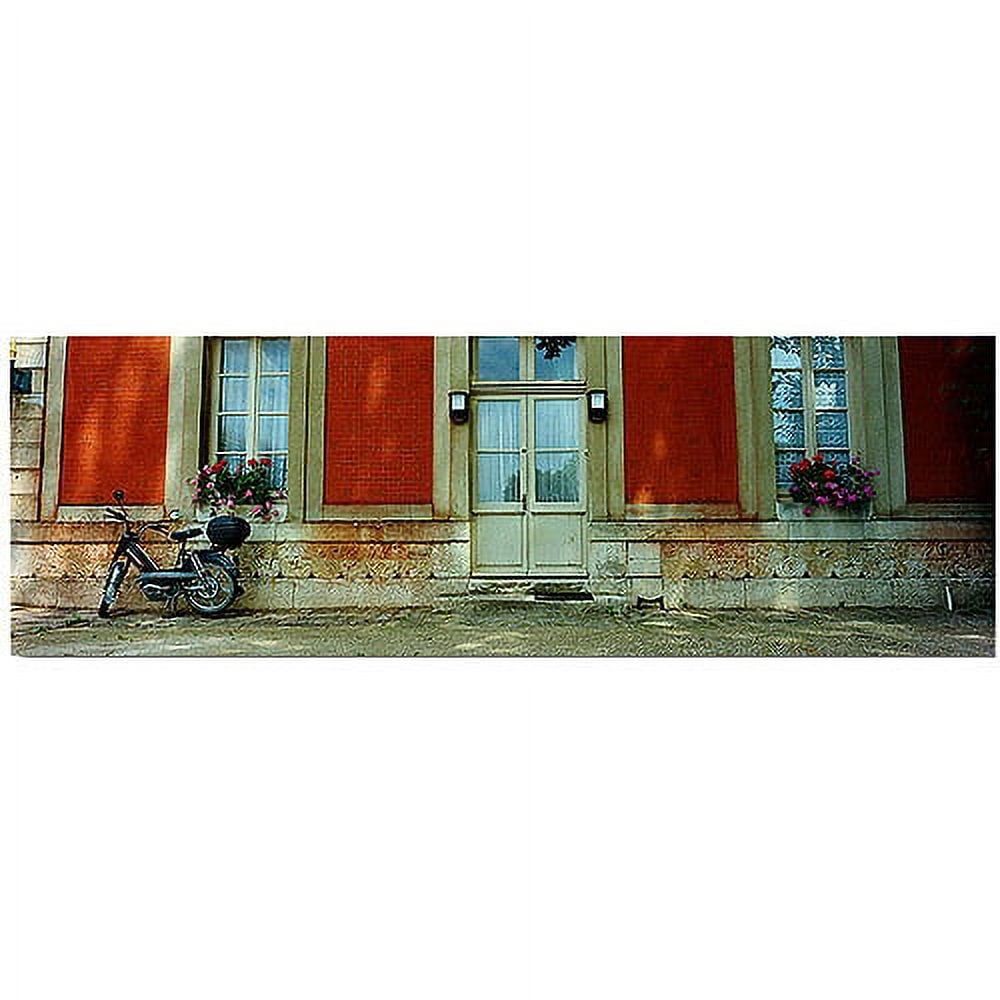 Scooter in Versailles Framed Landscape Canvas Print