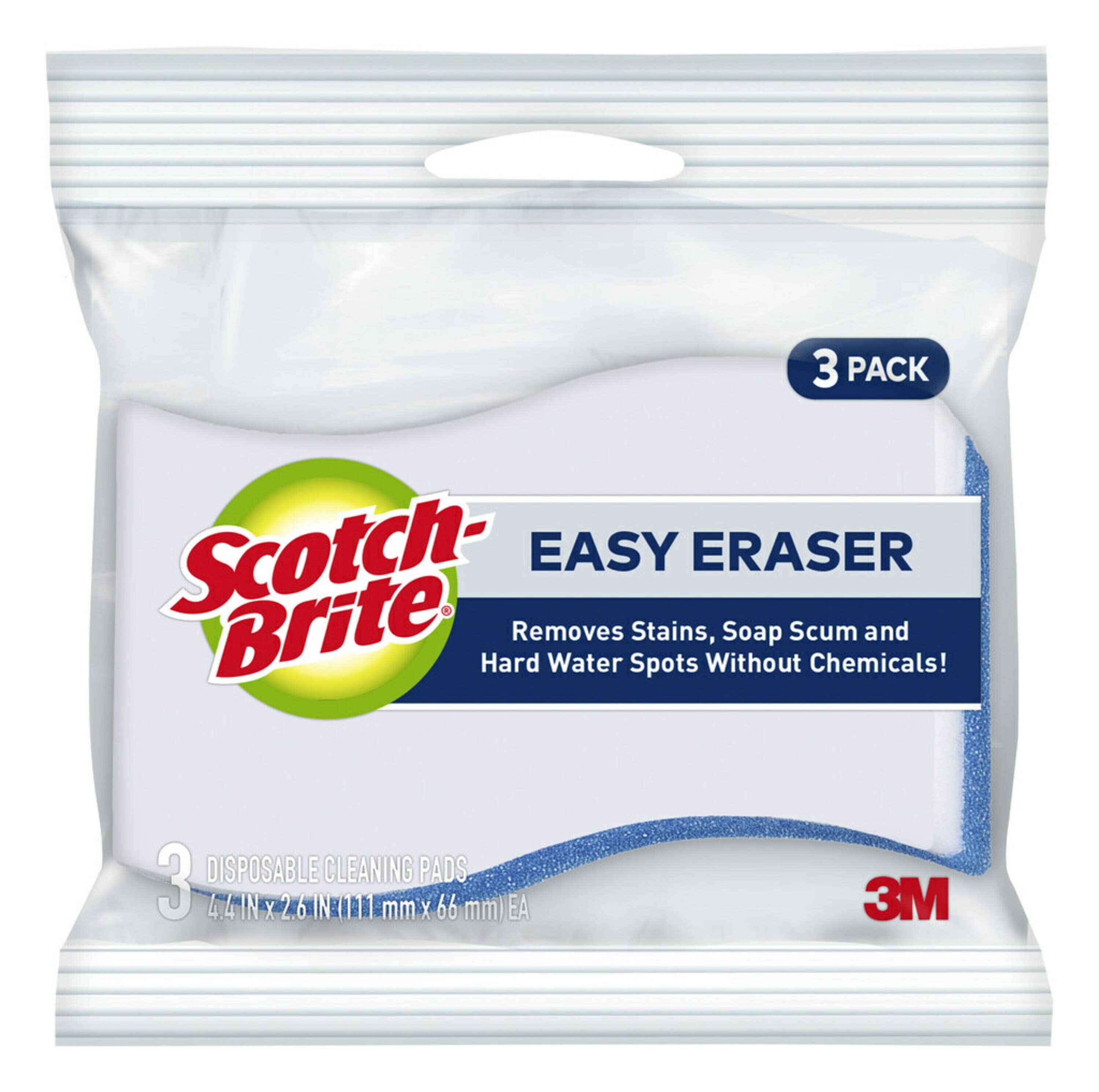 Scotch-Brite Easy Eraser Non-Scratch Scouring Pads, 3-Pack