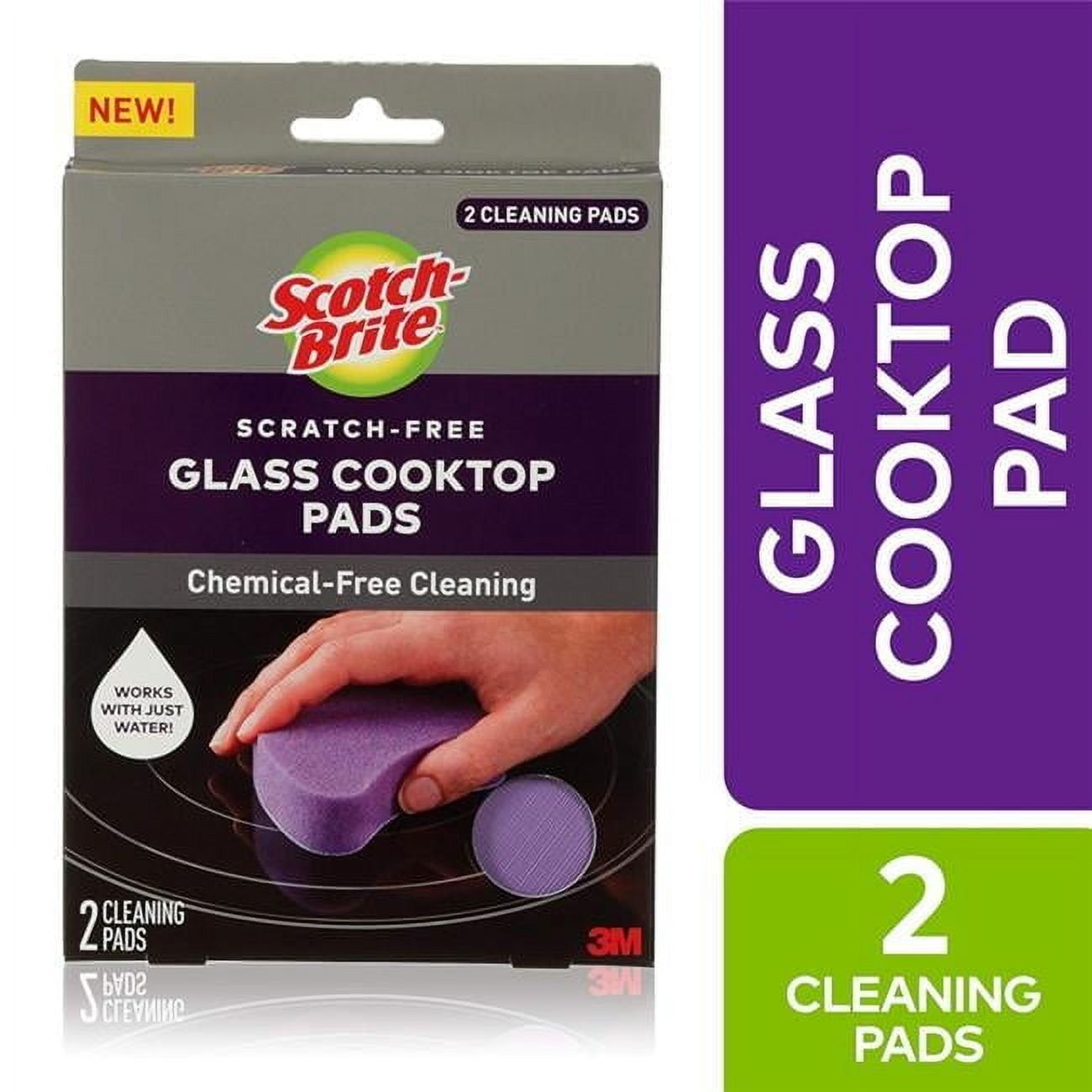 Scotch-Brite Non-Scratch Purple Glass Cooktop Cleaning Pads