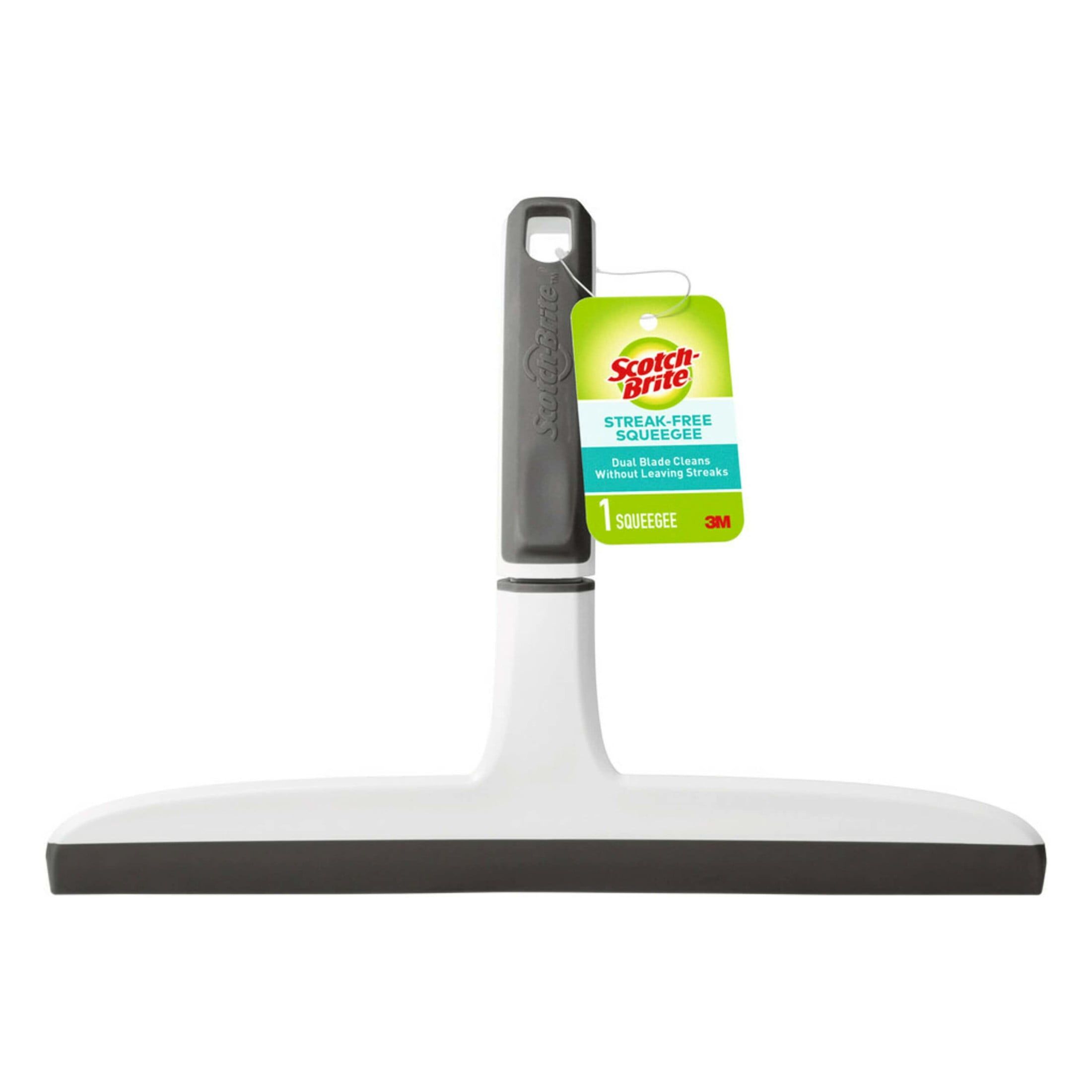 Scotch-Brite Dual Blade Gray and White Rubber Squeegee