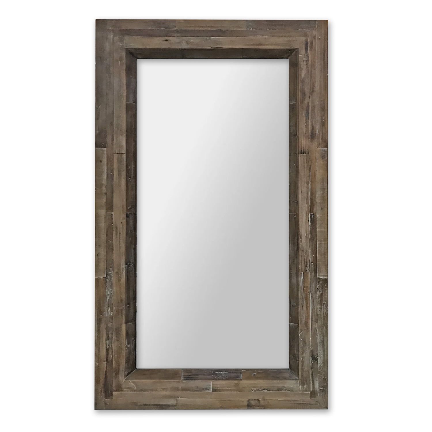 Grand Asher Full-Length Natural Wood Leaning Mirror 84"x49"