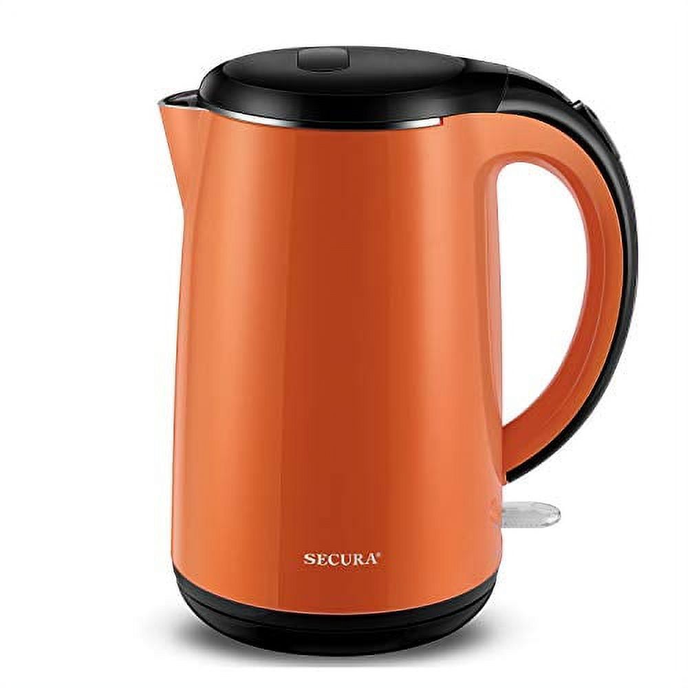 1.8 Quart Orange Stainless Steel Electric Kettle