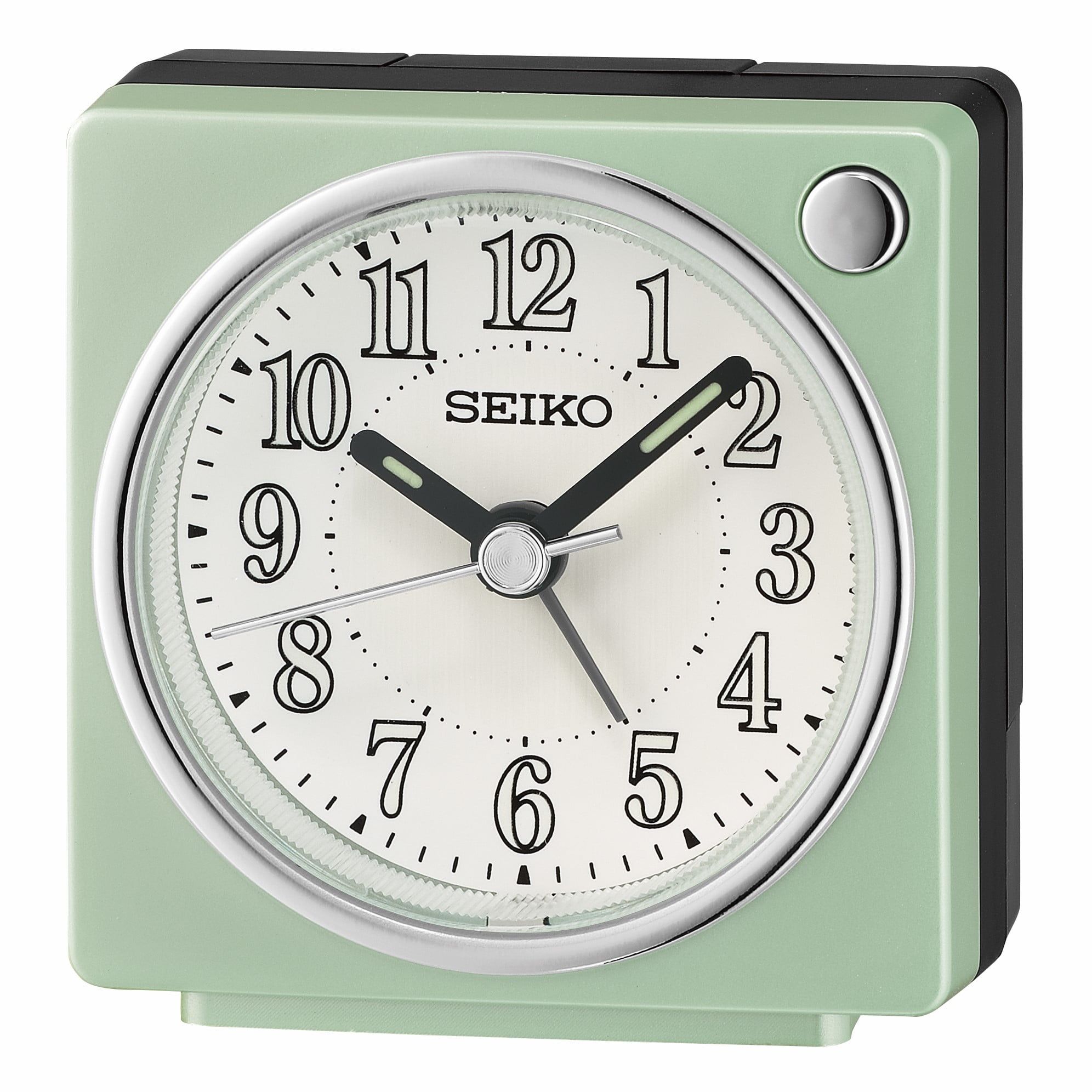 Seiko Pearl Green Analog Quartz Bedside Alarm Clock