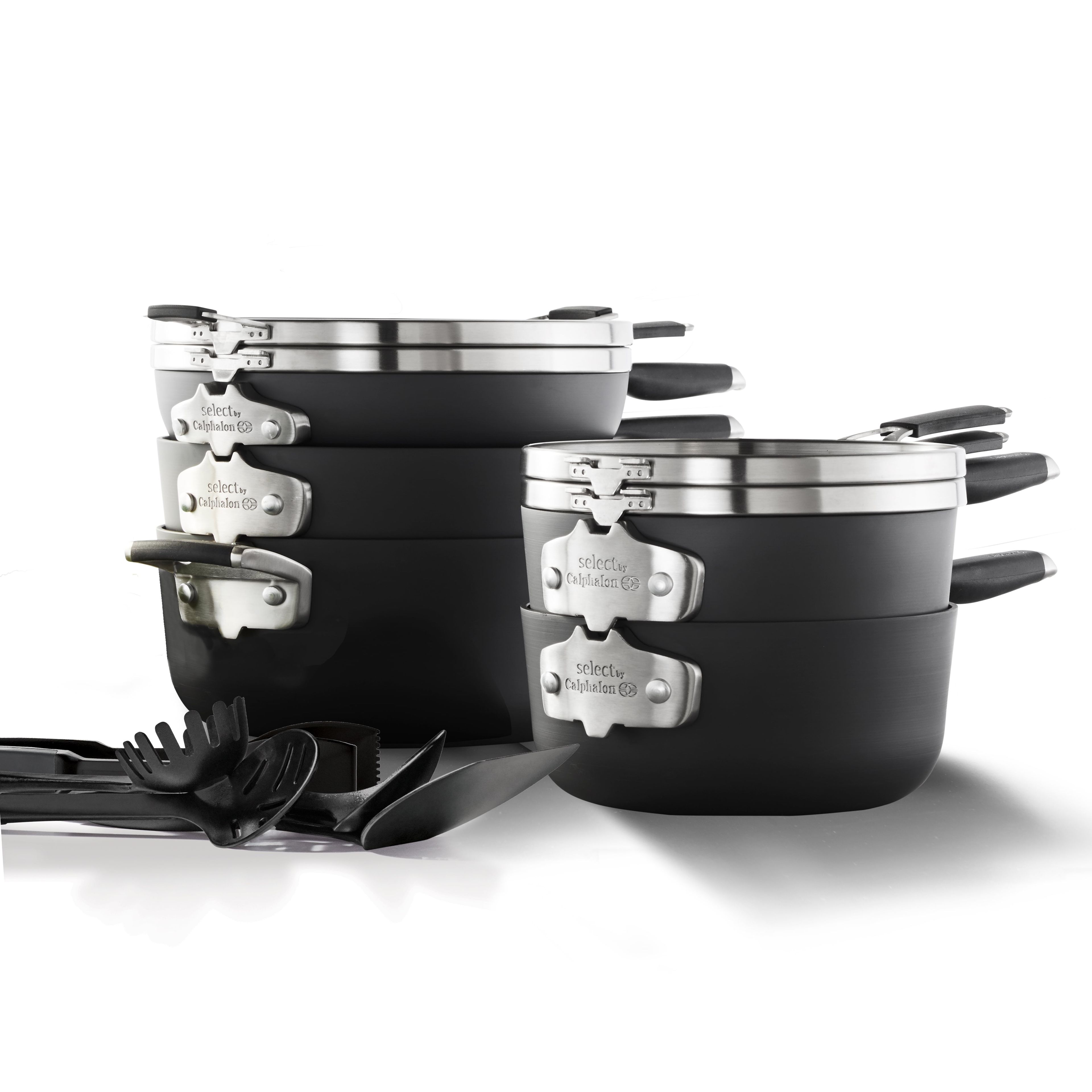 Space-Saving AquaShield Nonstick Aluminum Cookware Set