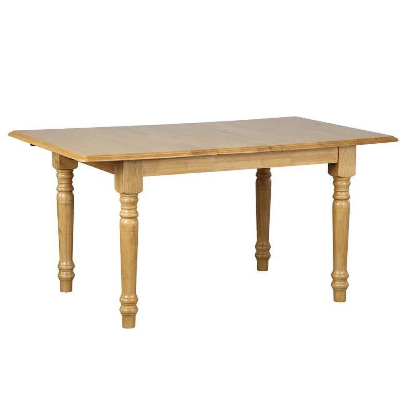 Light Oak Extendable Farmhouse Dining Table with Butterfly Leaf