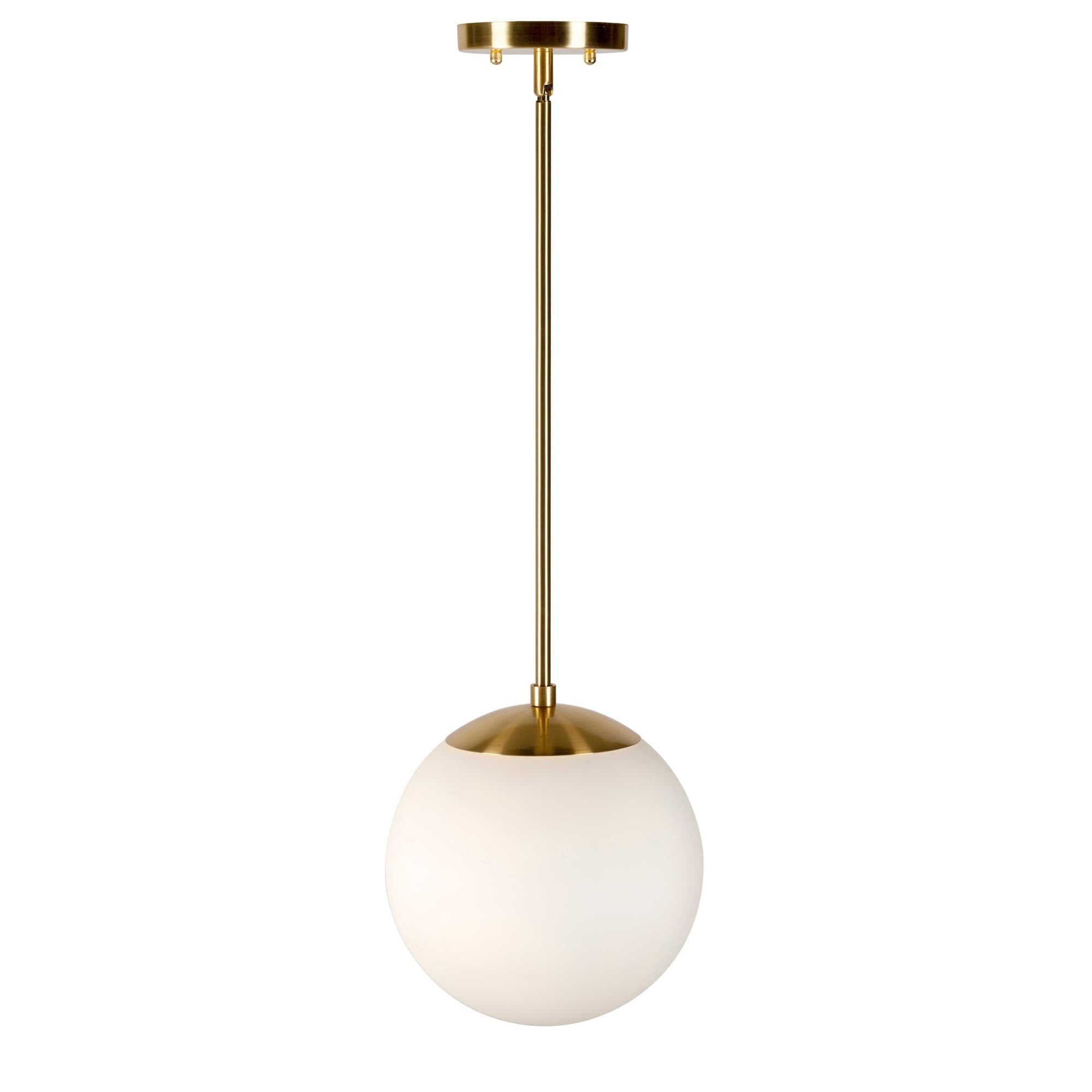 Selene Soft Gold 10'' Globe Mini Pendant with Satin Opal Shade