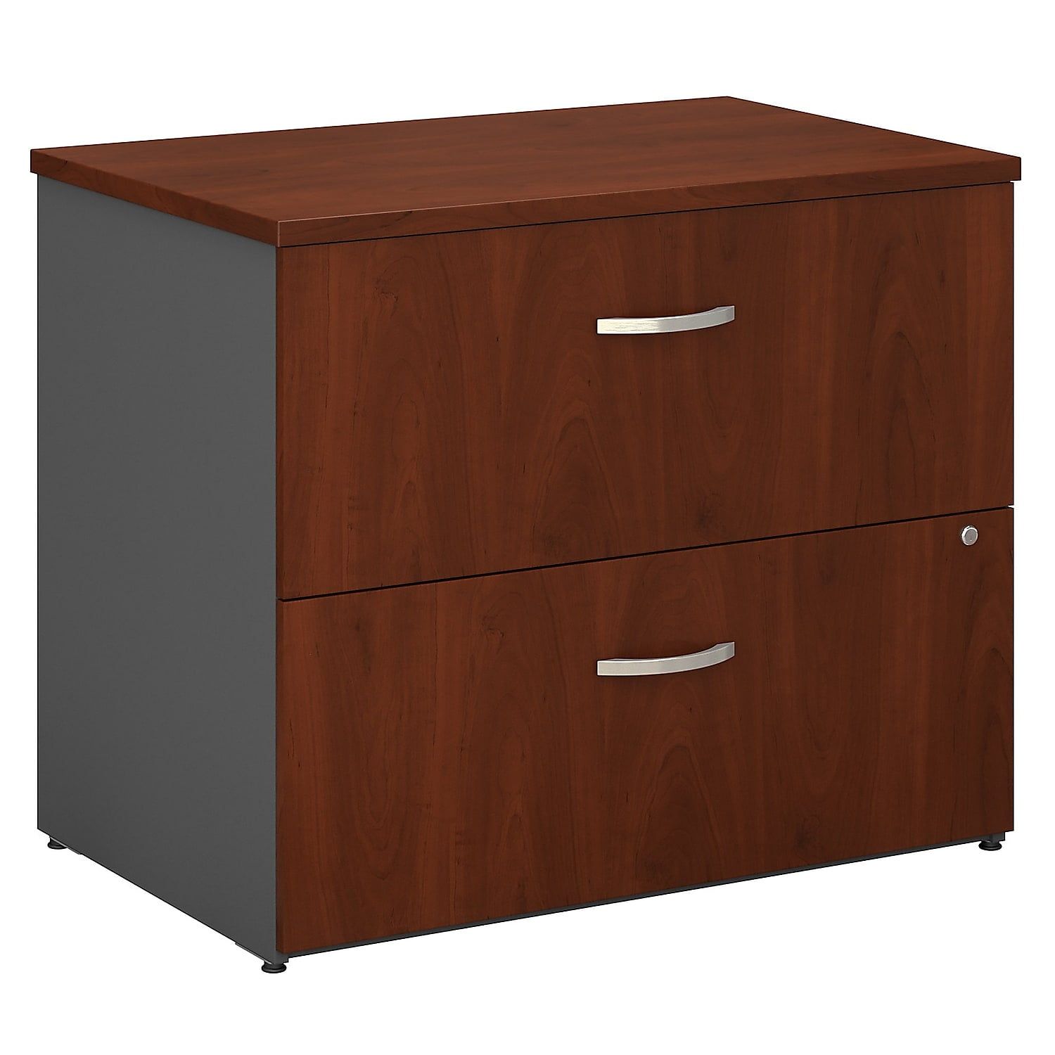 Hansen Cherry 36" Engineered Wood 2-Drawer Lateral File Cabinet