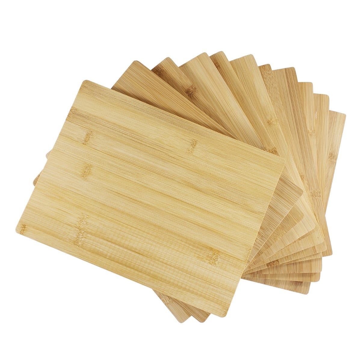 Set of 12 Reversible Bamboo Rectangular Chopping Mats