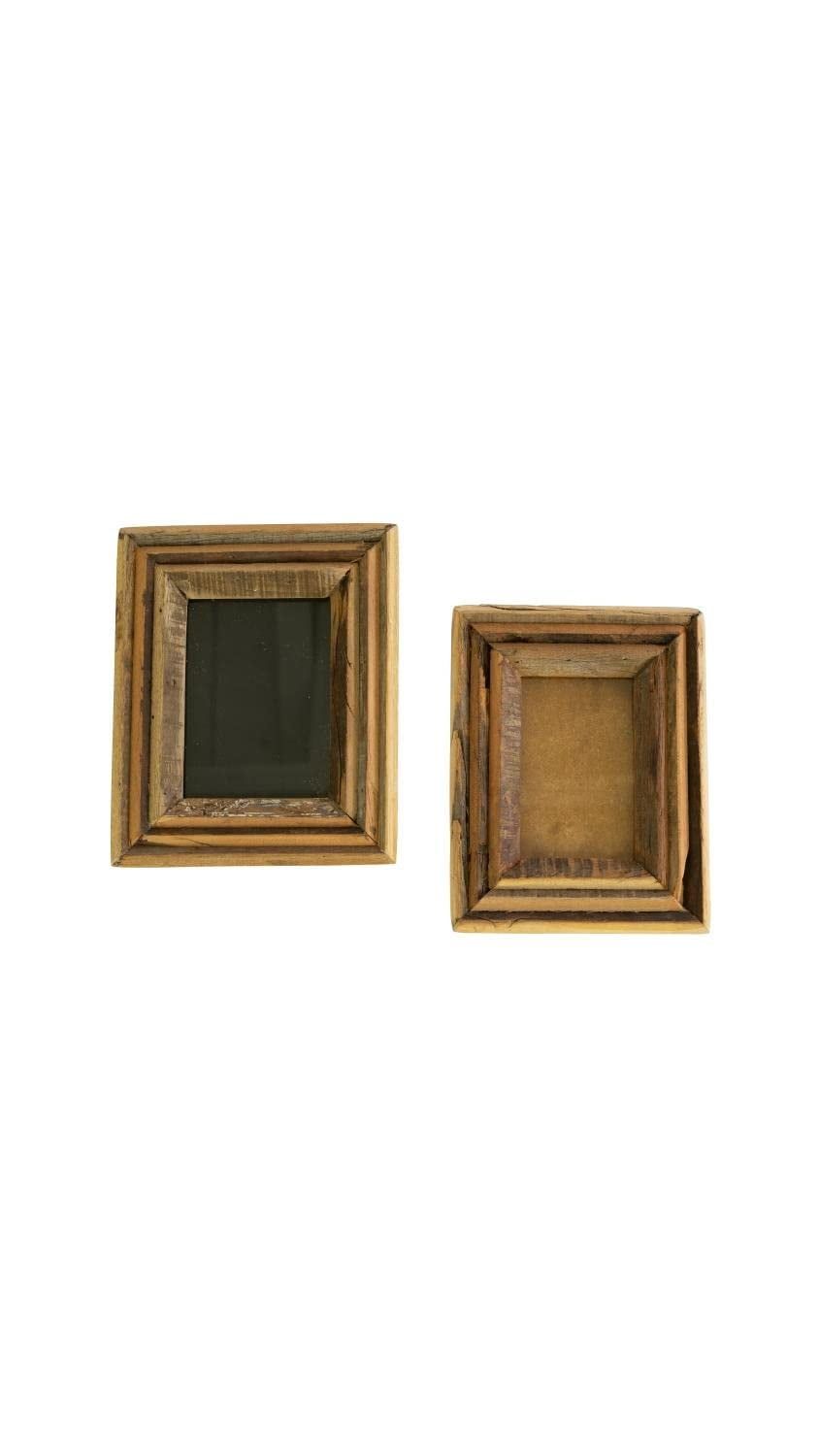 Set of 2 Reclaimed Wood Vintage Photo Frames