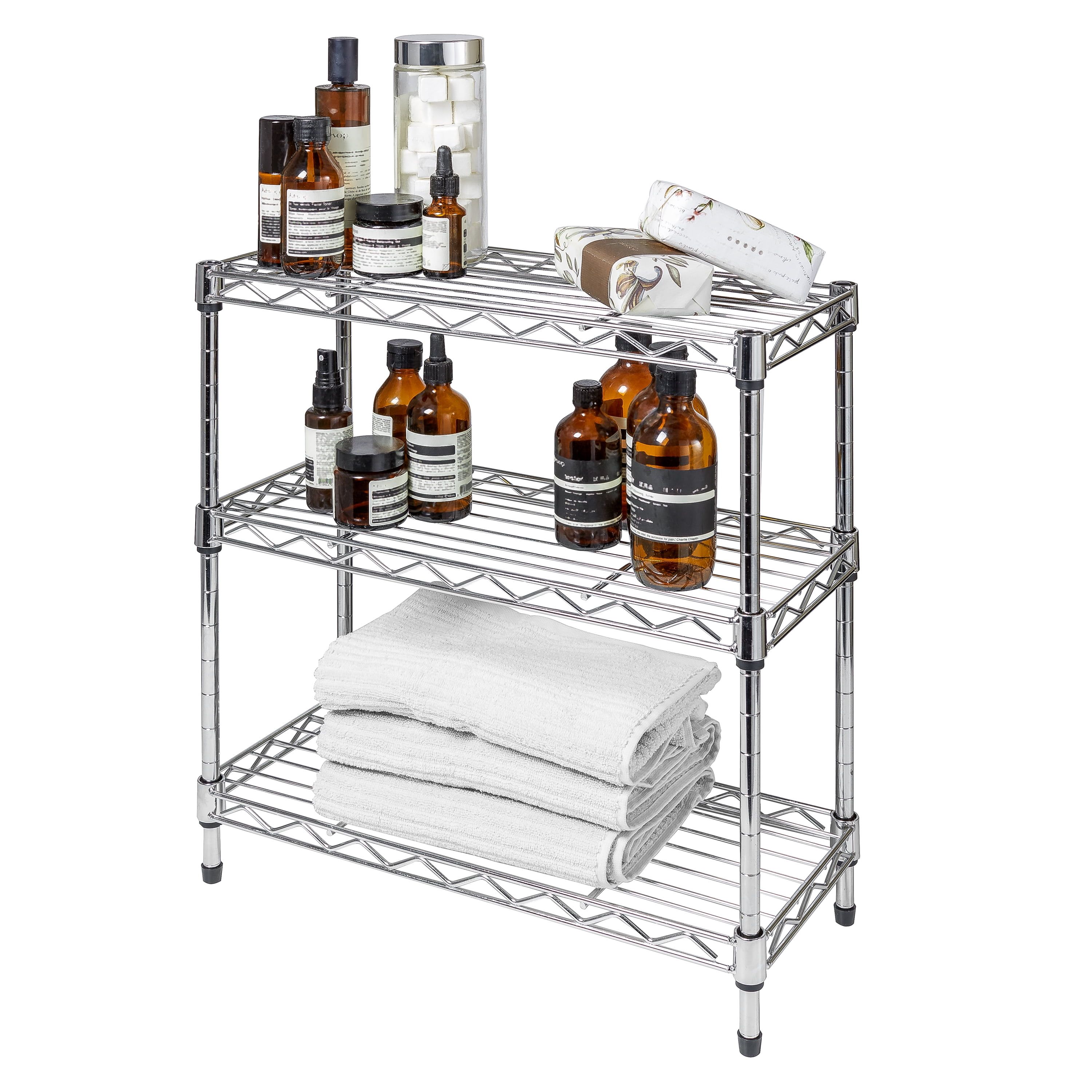 UltraZinc Compact 3-Tier Mini Steel Wire Organizer for Countertop and Cabinet