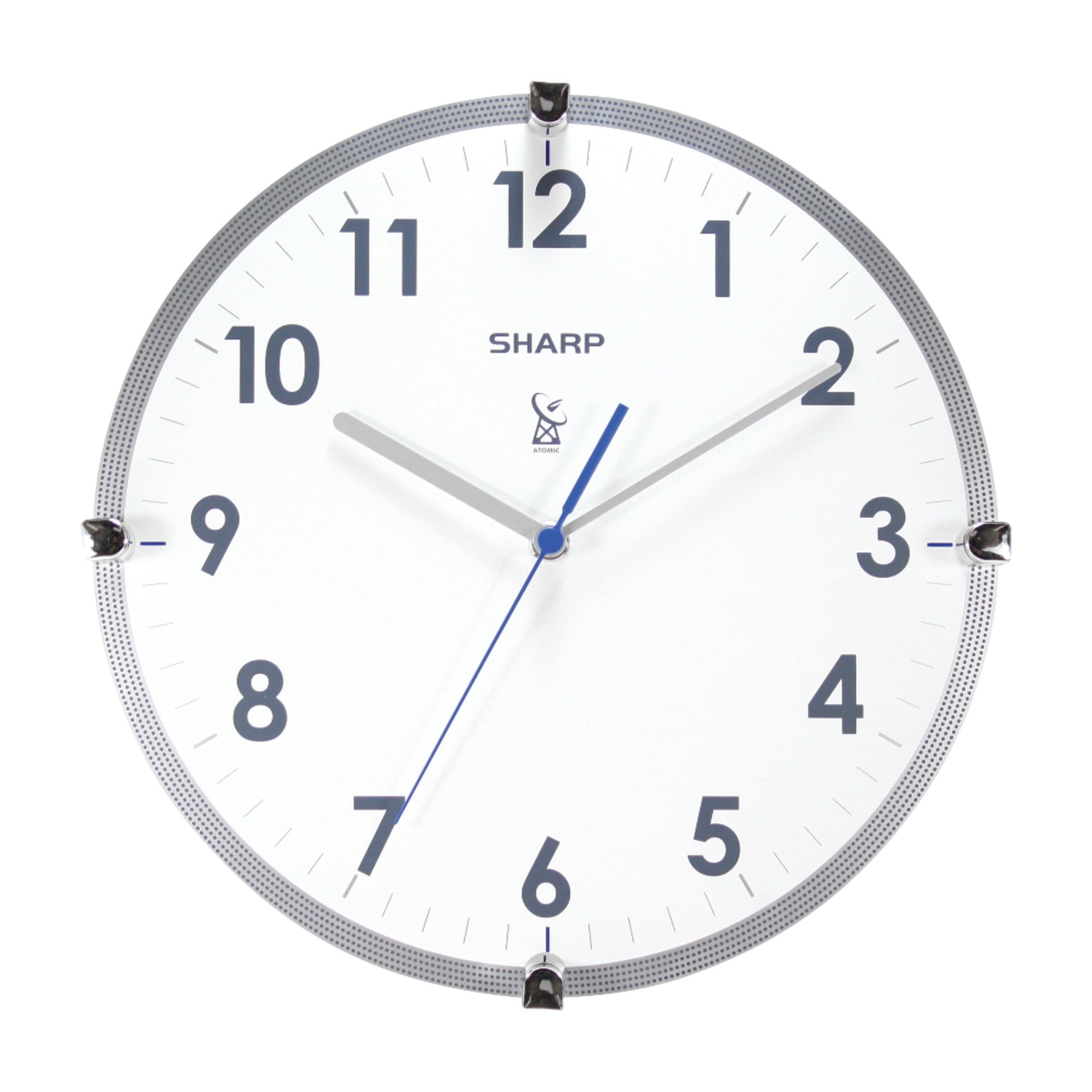 Modern Gray and Blue Atomic Analog Wall Clock