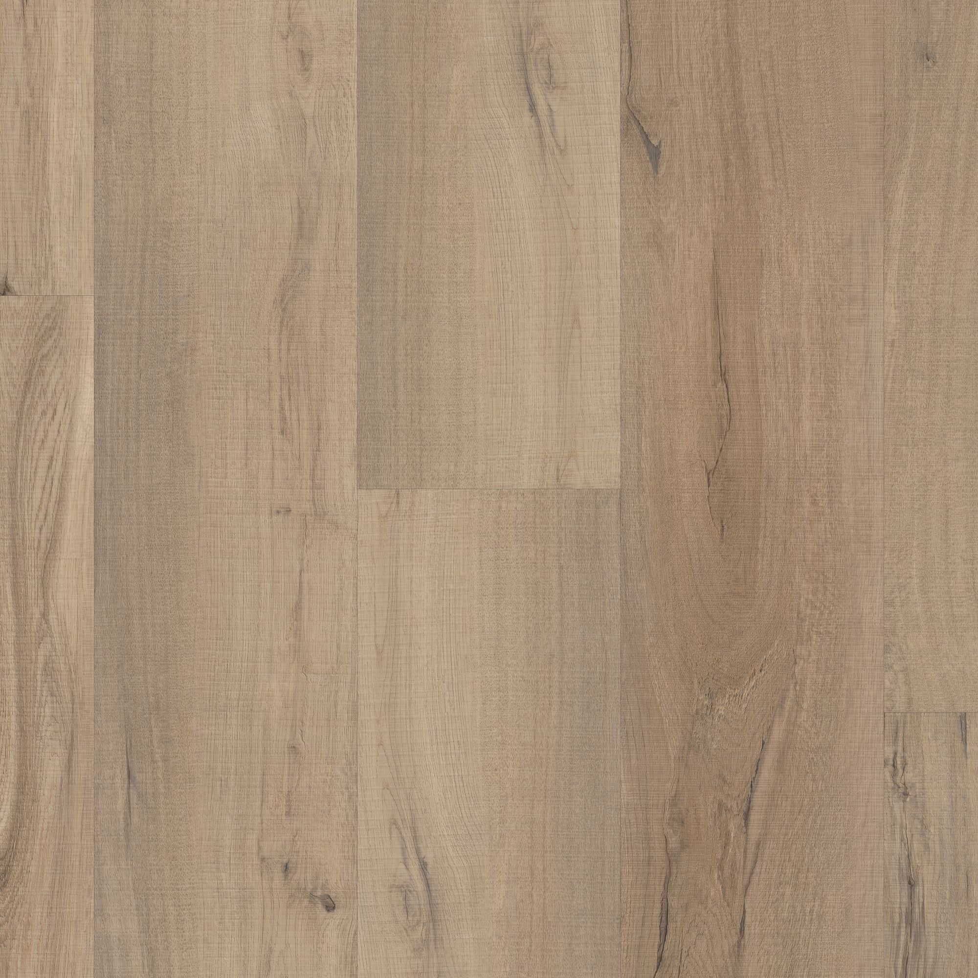 Wide Beige Hickory Vinyl Plank Flooring with Water Protection