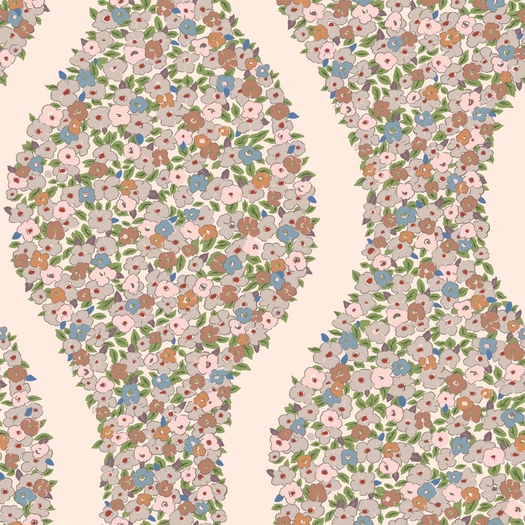 Cosy Posy Floral Peel and Stick Wallpaper in Neutral Colors