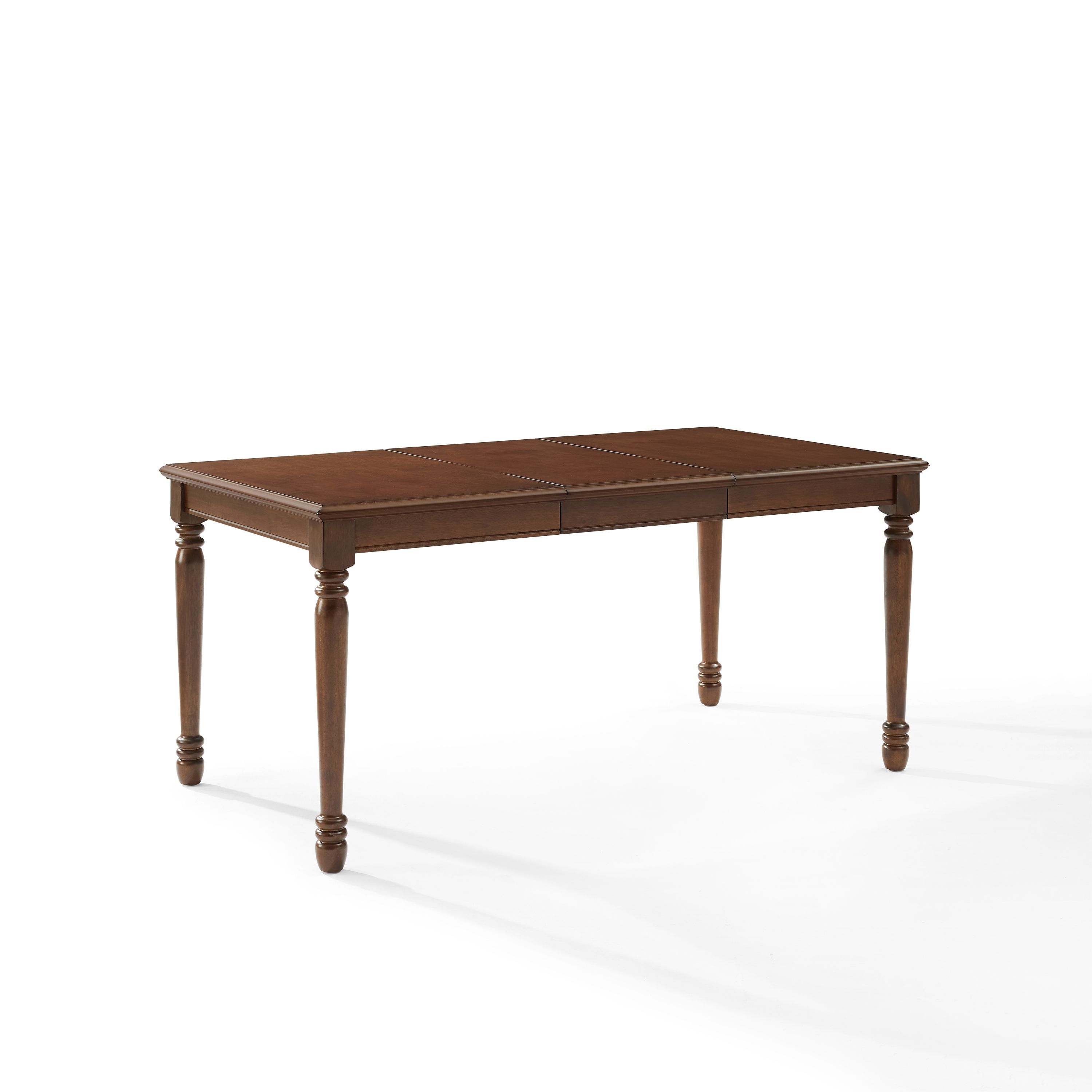 Dark Cherry Extendable Wood Dining Table for Six