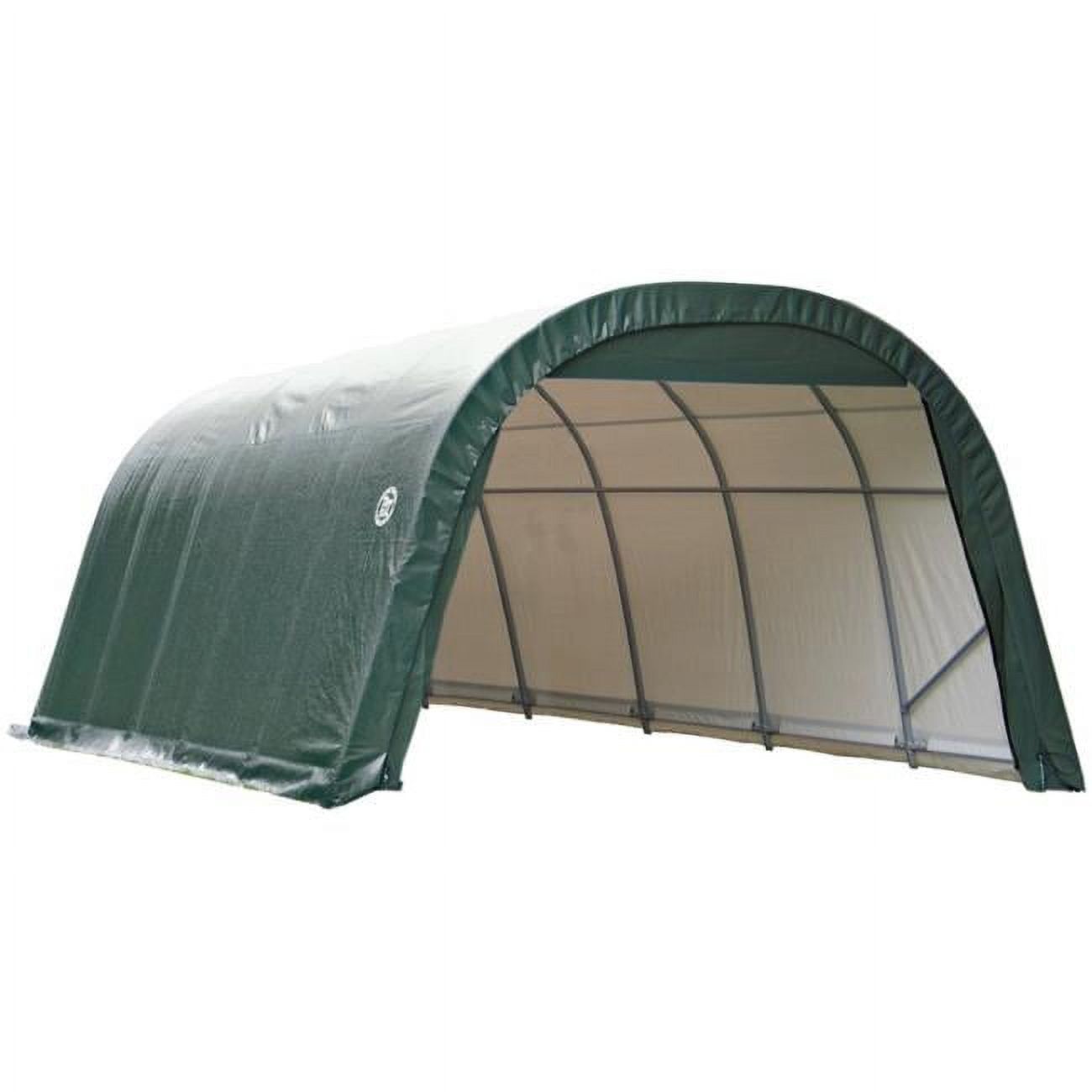 12' x 24' Green Polyethylene Portable Round Garage