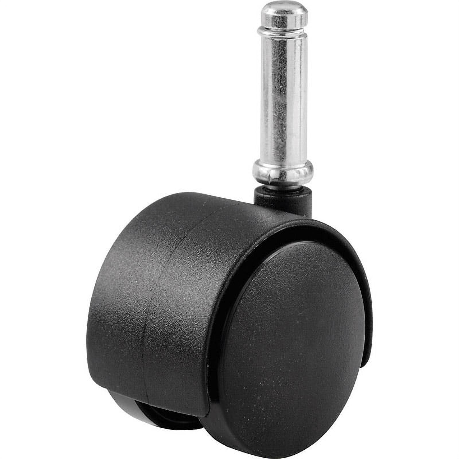 Shepherd 2-Inch Black Nylon Twin Wheel Stem Caster