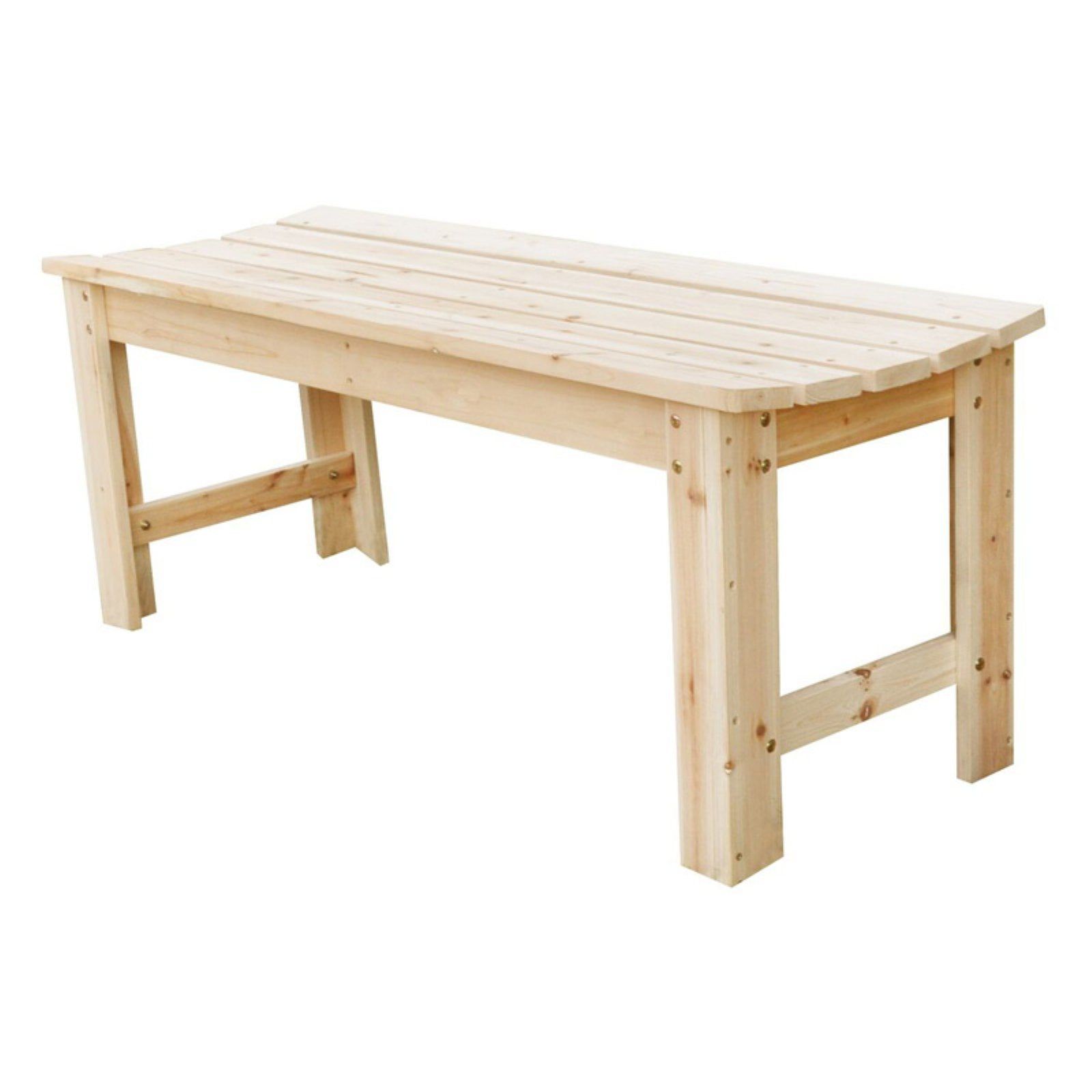 Natural Cedar 4-Foot Backless Garden Bench