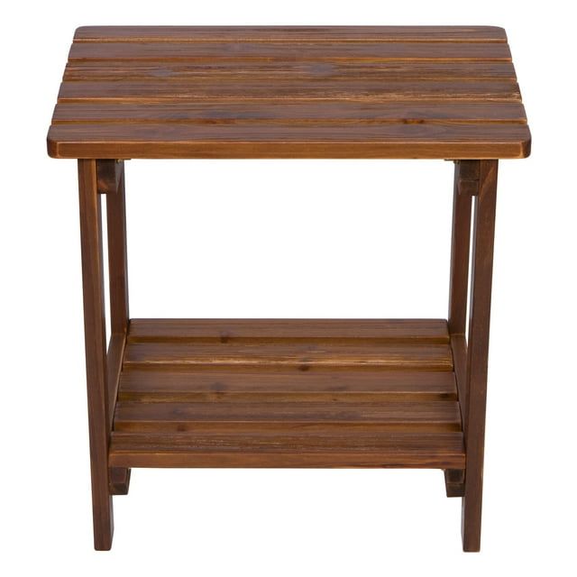 Providence Oak Rectangular Cedar Wood Outdoor Side Table