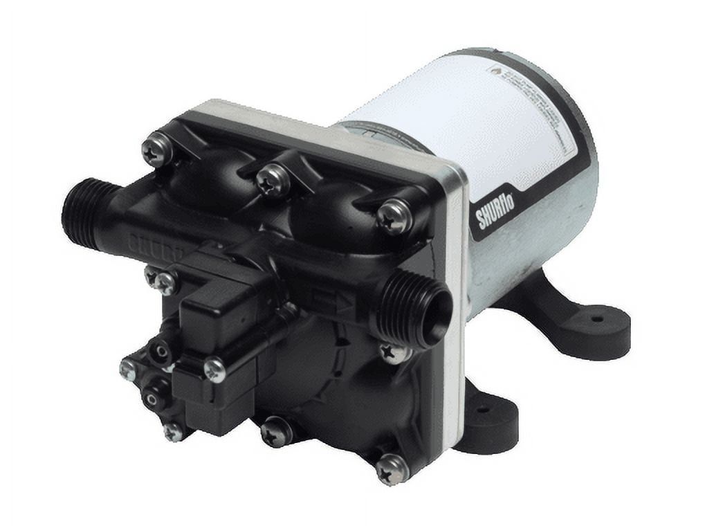 Shurflo 12V 2.3 GPM Black and Silver Fresh Water Pump