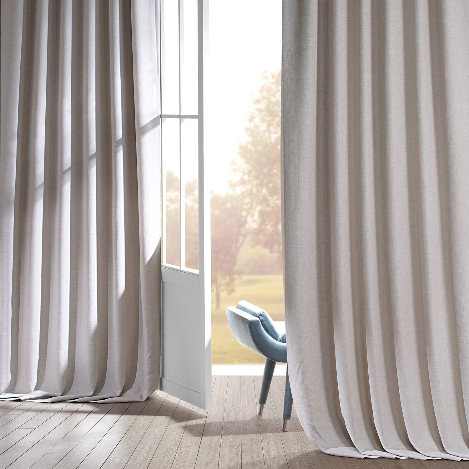 Caravan Beige 96" Blackout Linen Window Panel